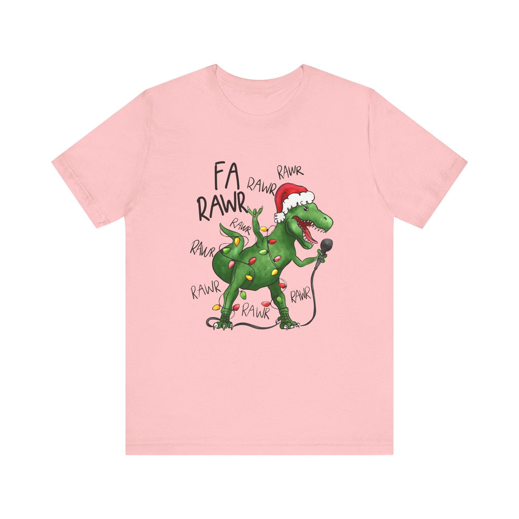 Dinosaur Karaoke Christmas Music Shirt, Christmas Music Tee by Printify