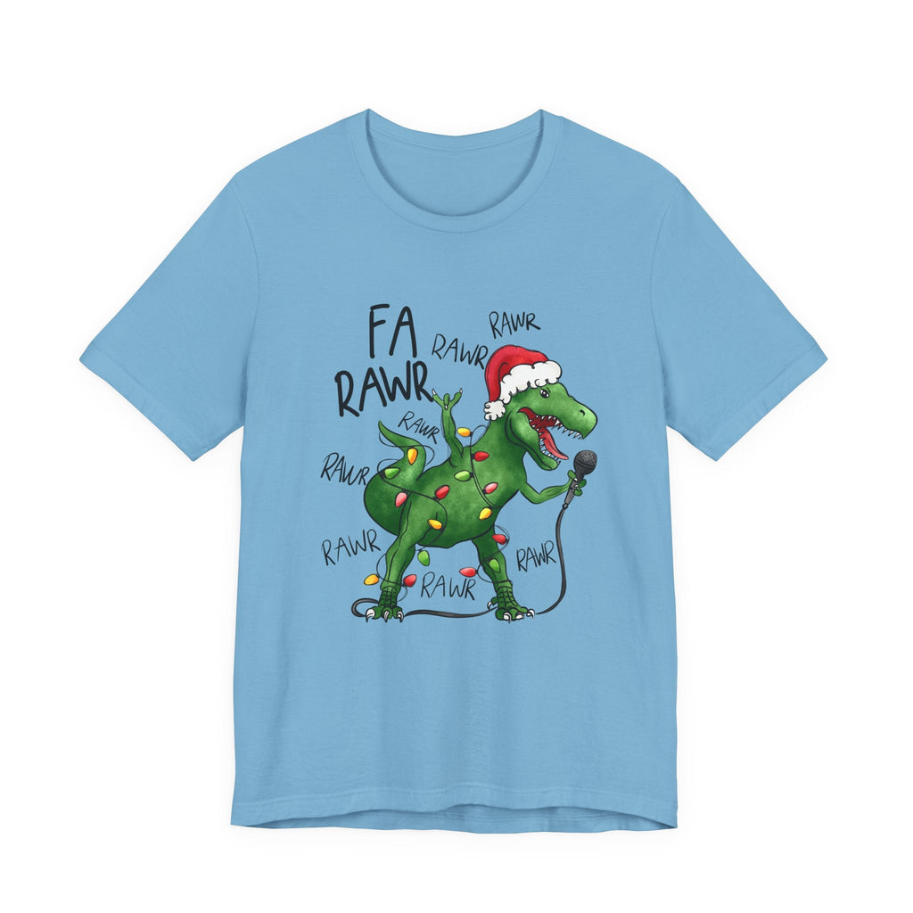 Dinosaur Karaoke Christmas Music Shirt, Christmas Music Tee by Printify