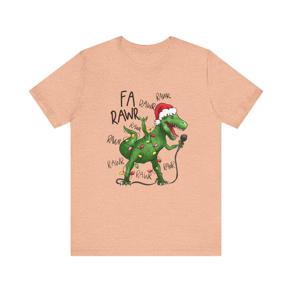 Dinosaur Karaoke Christmas Music Shirt, Christmas Music Tee by Printify