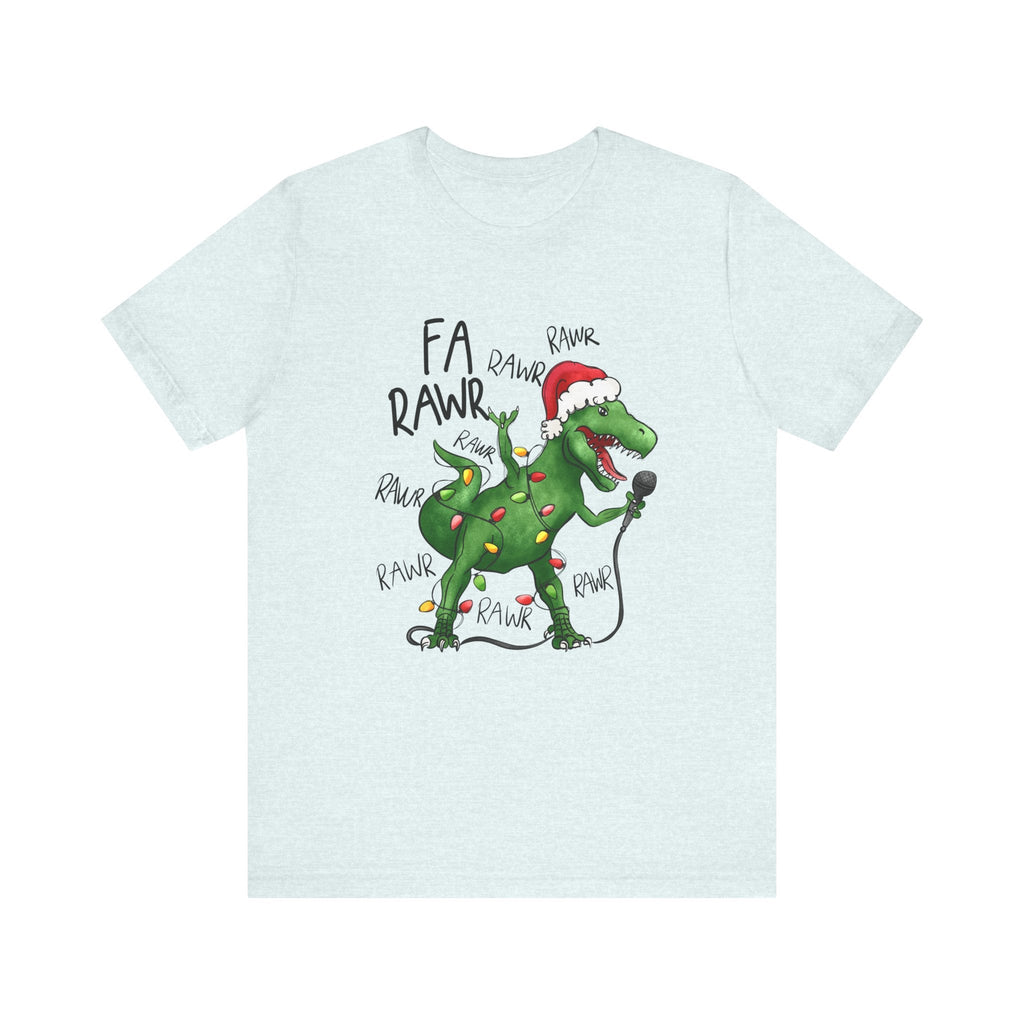 Dinosaur Karaoke Christmas Music Shirt, Christmas Music Tee by Printify