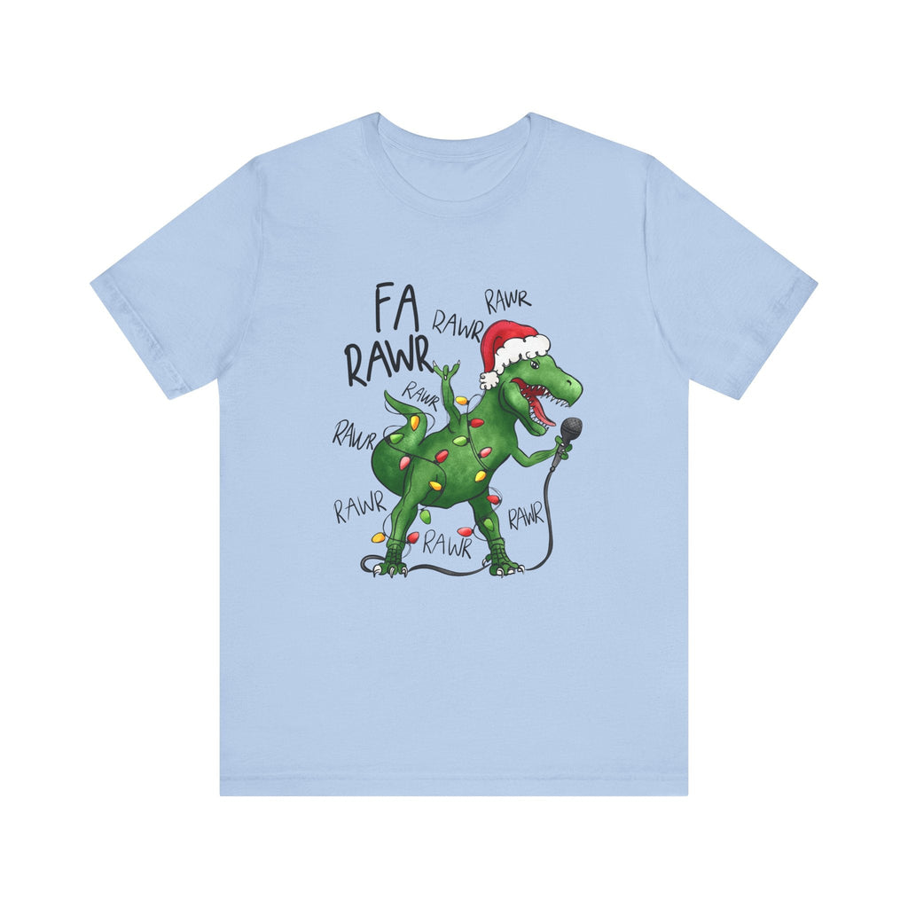 Dinosaur Karaoke Christmas Music Shirt, Christmas Music Tee by Printify