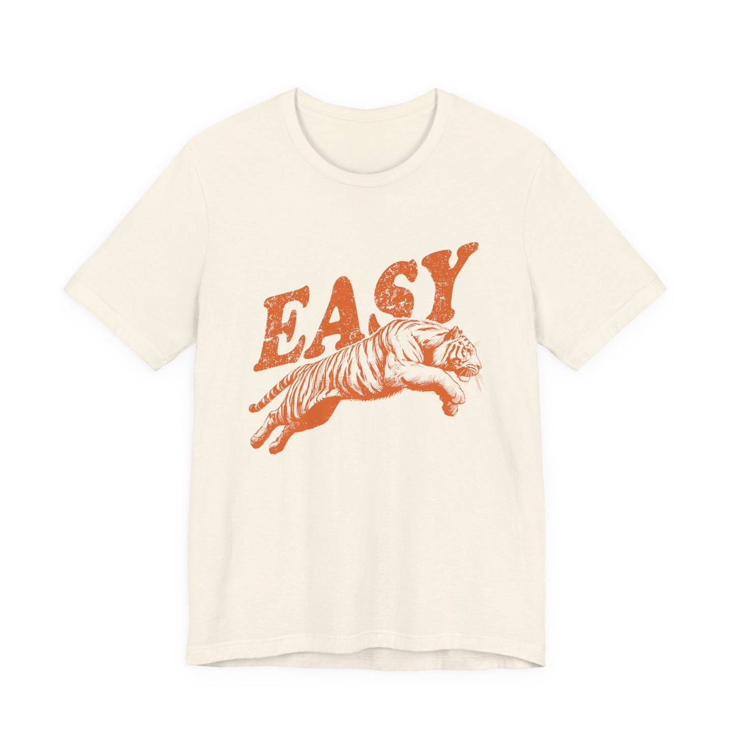 Easy Orange Tiger Shirt, Retro Boho Tee, Hippie Clothes, Indie Shirt - Popbydesign