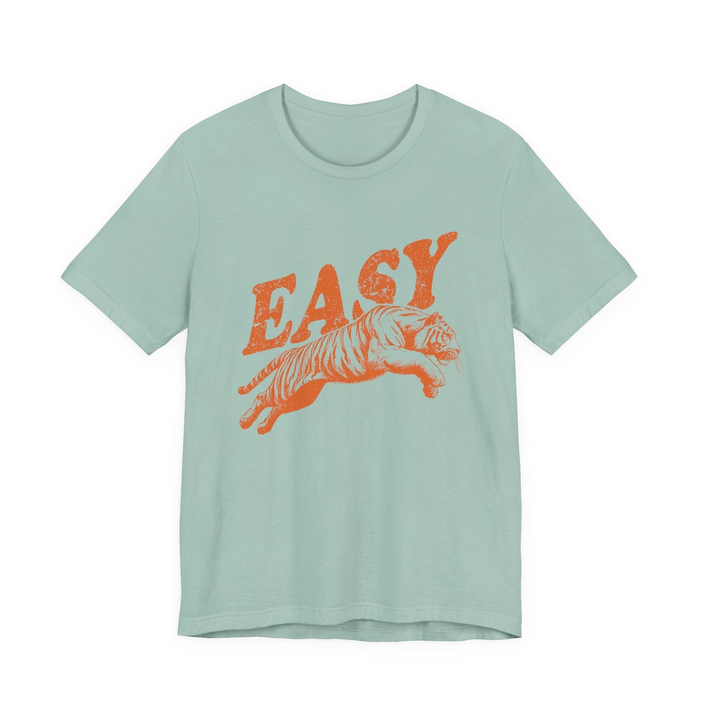 Easy Orange Tiger Shirt, Retro Boho Tee, Hippie Clothes, Indie Shirt - Popbydesign