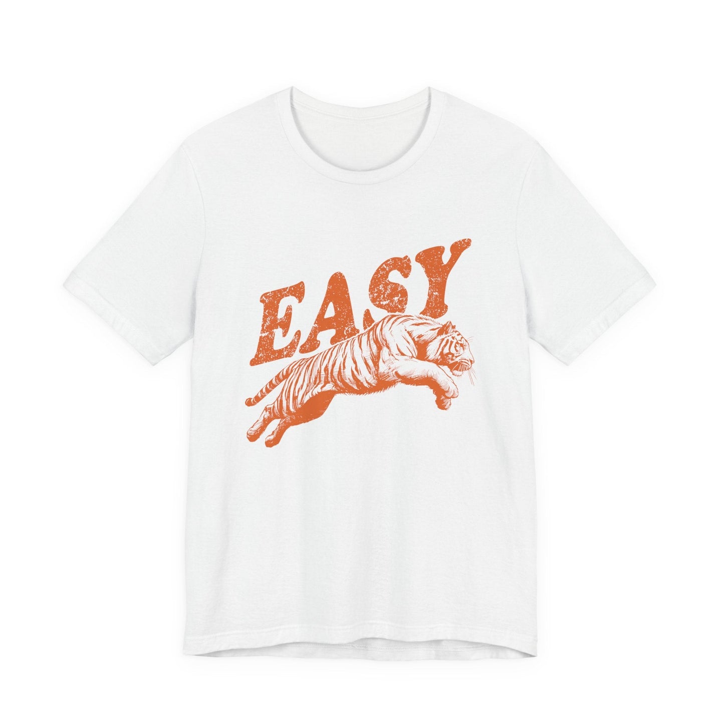 Easy Orange Tiger Shirt, Retro Boho Tee, Hippie Clothes, Indie Shirt - Popbydesign