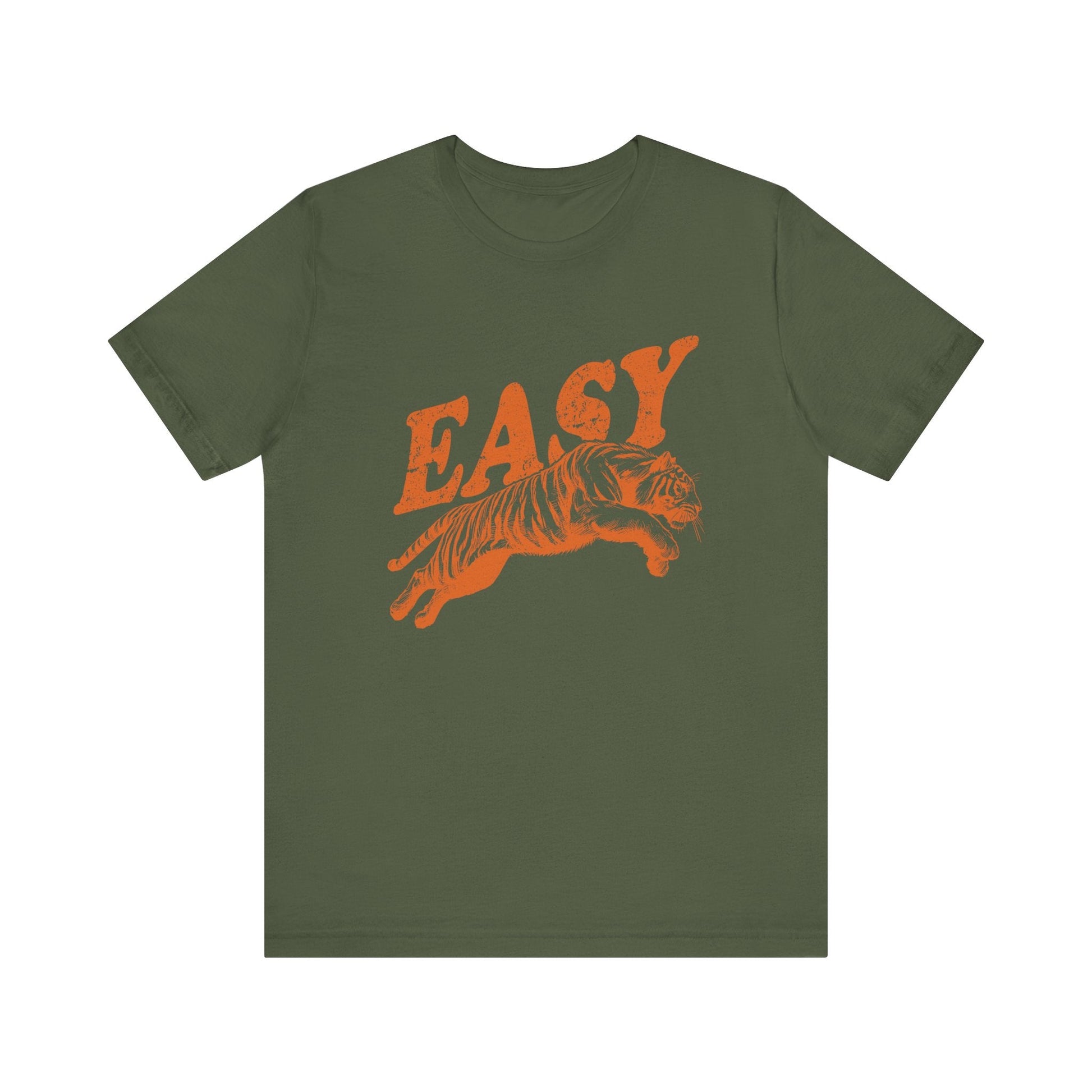 Easy Orange Tiger Shirt, Retro Boho Tee, Hippie Clothes, Indie Shirt - Popbydesign