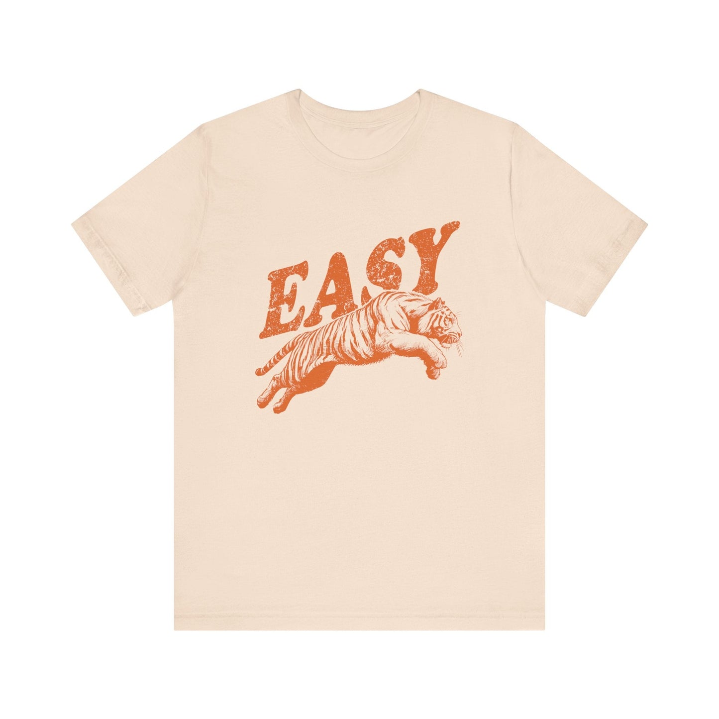 Easy Orange Tiger Shirt, Retro Boho Tee, Hippie Clothes, Indie Shirt - Popbydesign