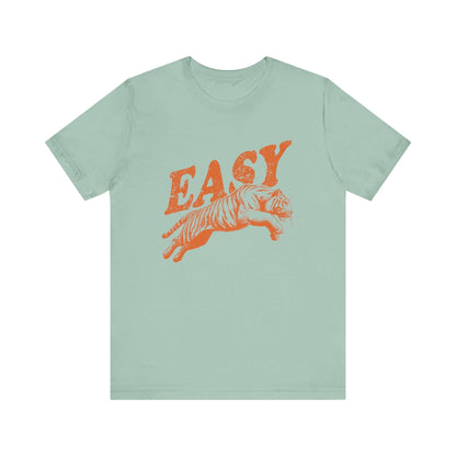 Easy Orange Tiger Shirt, Retro Boho Tee, Hippie Clothes, Indie Shirt - Popbydesign