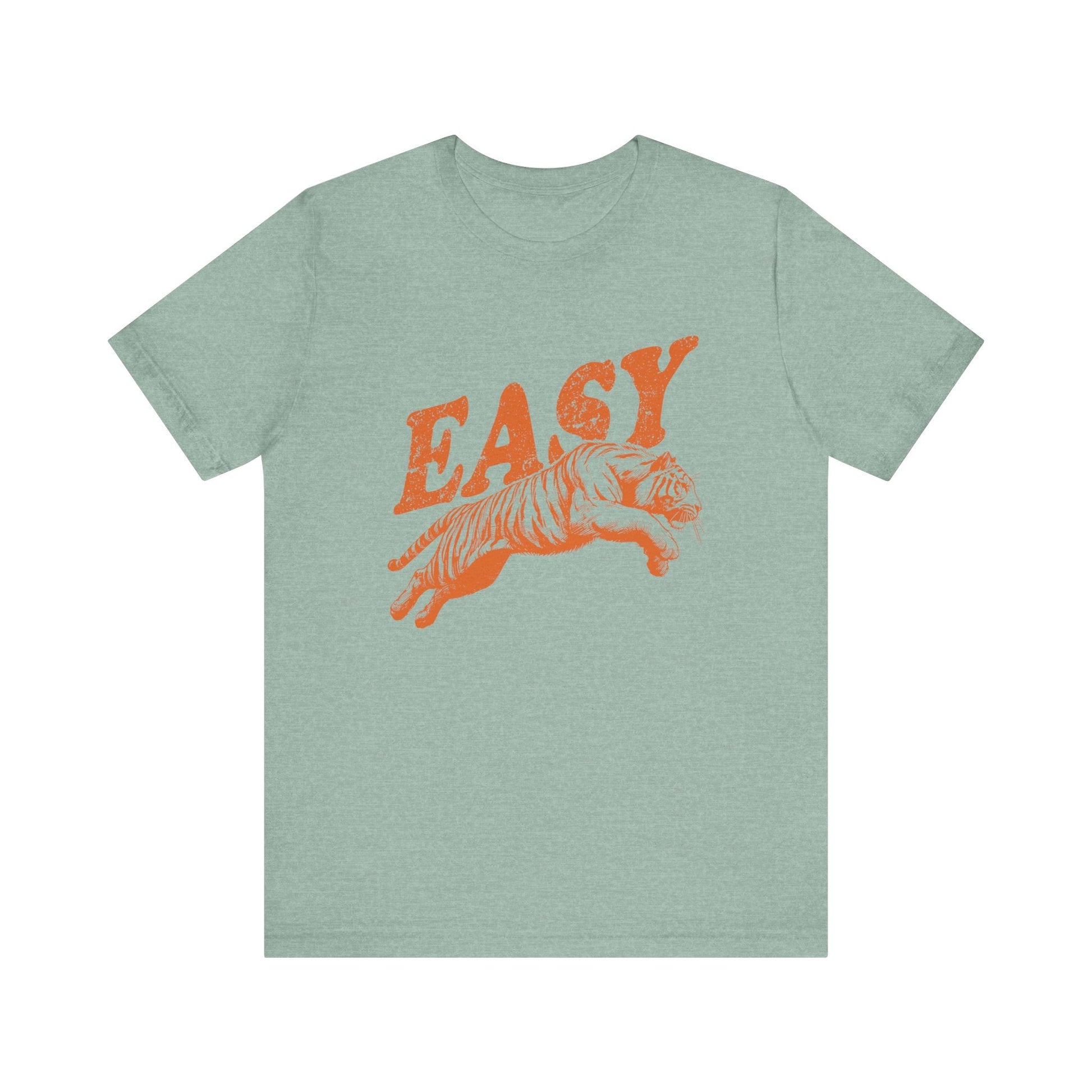 Easy Orange Tiger Shirt, Retro Boho Tee, Hippie Clothes, Indie Shirt - Popbydesign