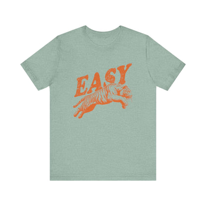 Easy Orange Tiger Shirt, Retro Boho Tee, Hippie Clothes, Indie Shirt - Popbydesign