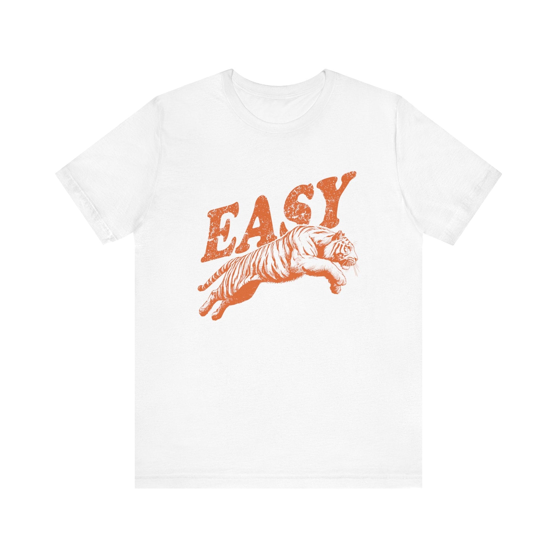 Easy Orange Tiger Shirt, Retro Boho Tee, Hippie Clothes, Indie Shirt - Popbydesign