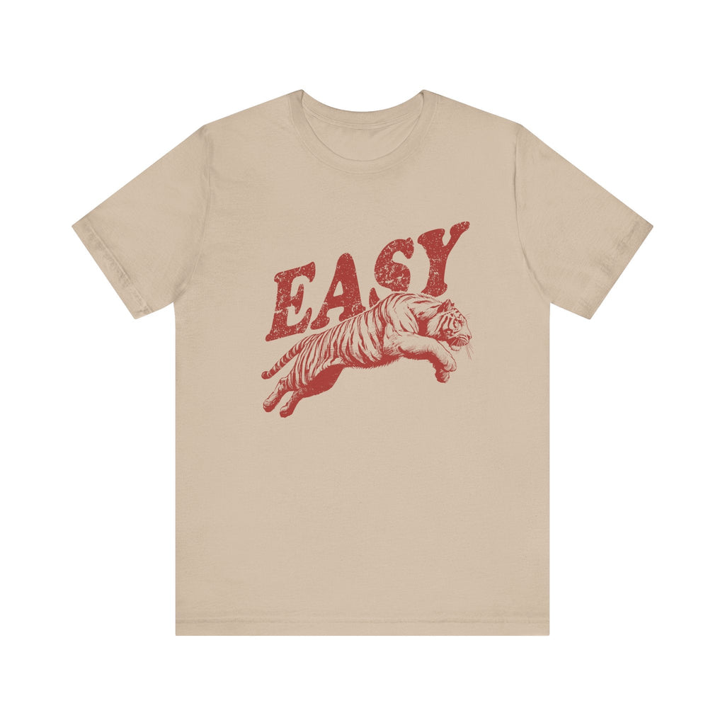 Easy Tiger Shirt, Retro Boho Tee, Hippie Clothes, Indie Shirt by PopCultureByDesign36