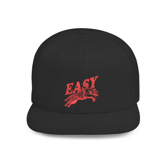 Easy Tiger Snapback Hat — Flat Bill Baseball Cap - Popbydesign