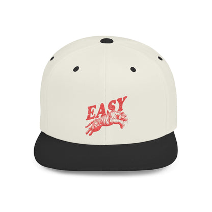 Easy Tiger Snapback Hat — Flat Bill Baseball Cap - Popbydesign