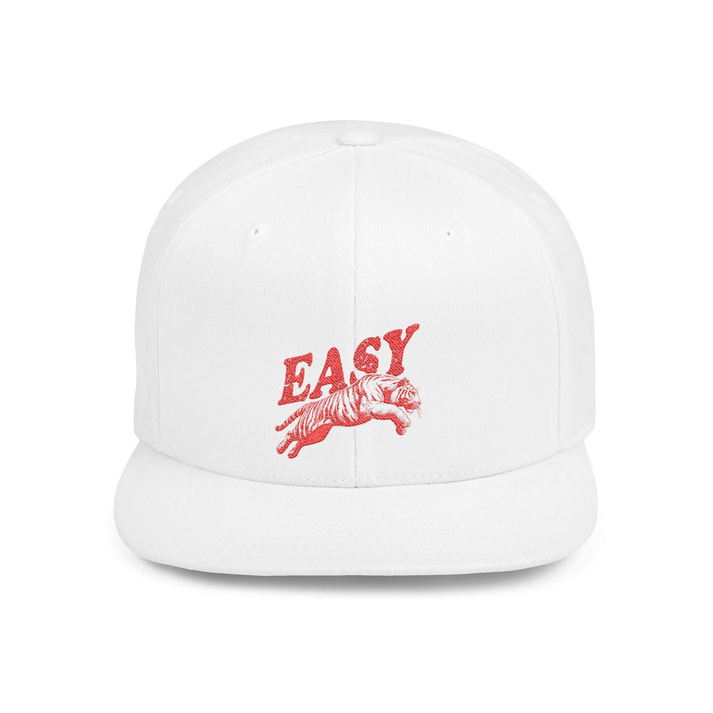 Easy Tiger Snapback Hat — Flat Bill Baseball Cap by PopCultureByDesign36