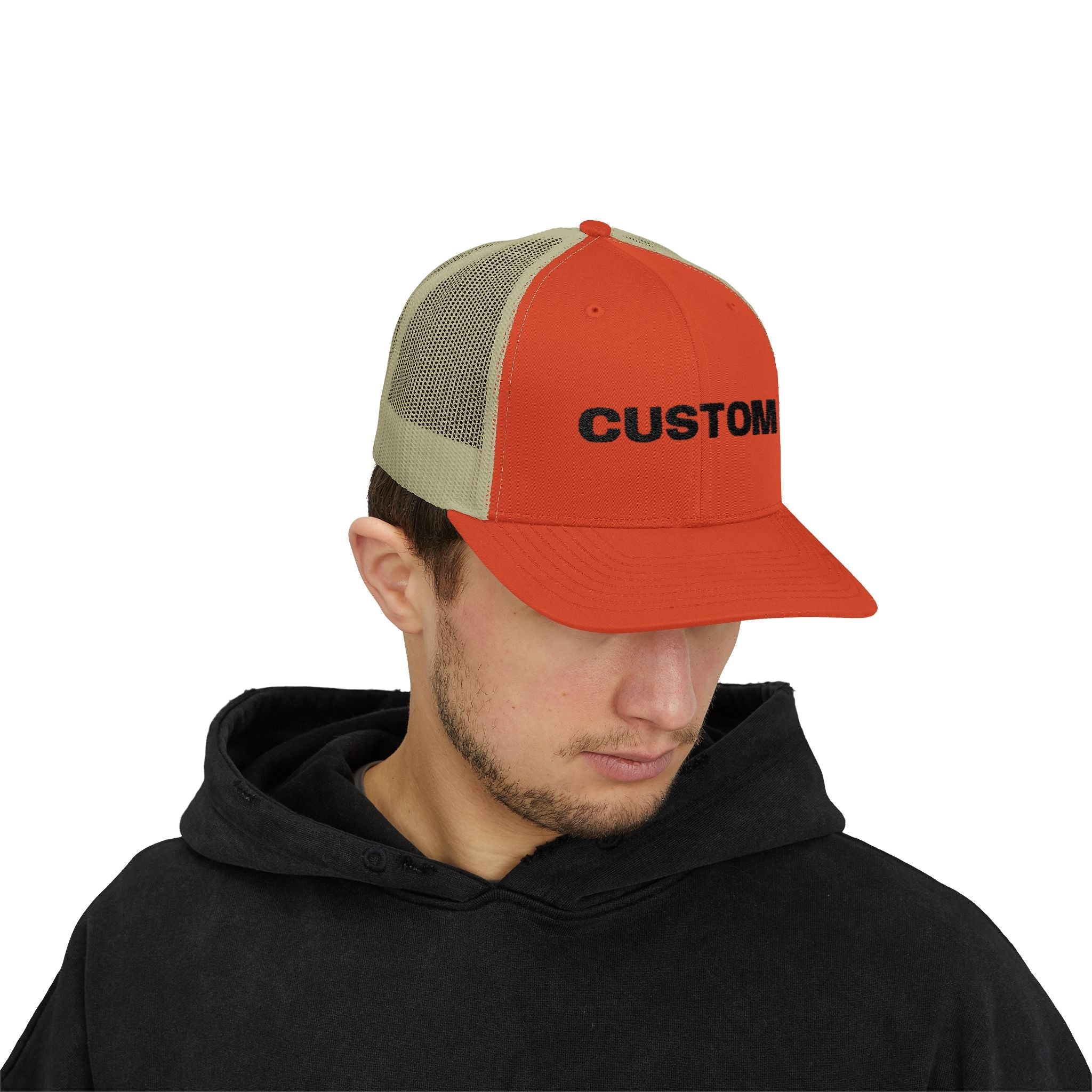 Embroidered Snapback Trucker Cap — Custom Logo Hat by PopCultureByDesign36