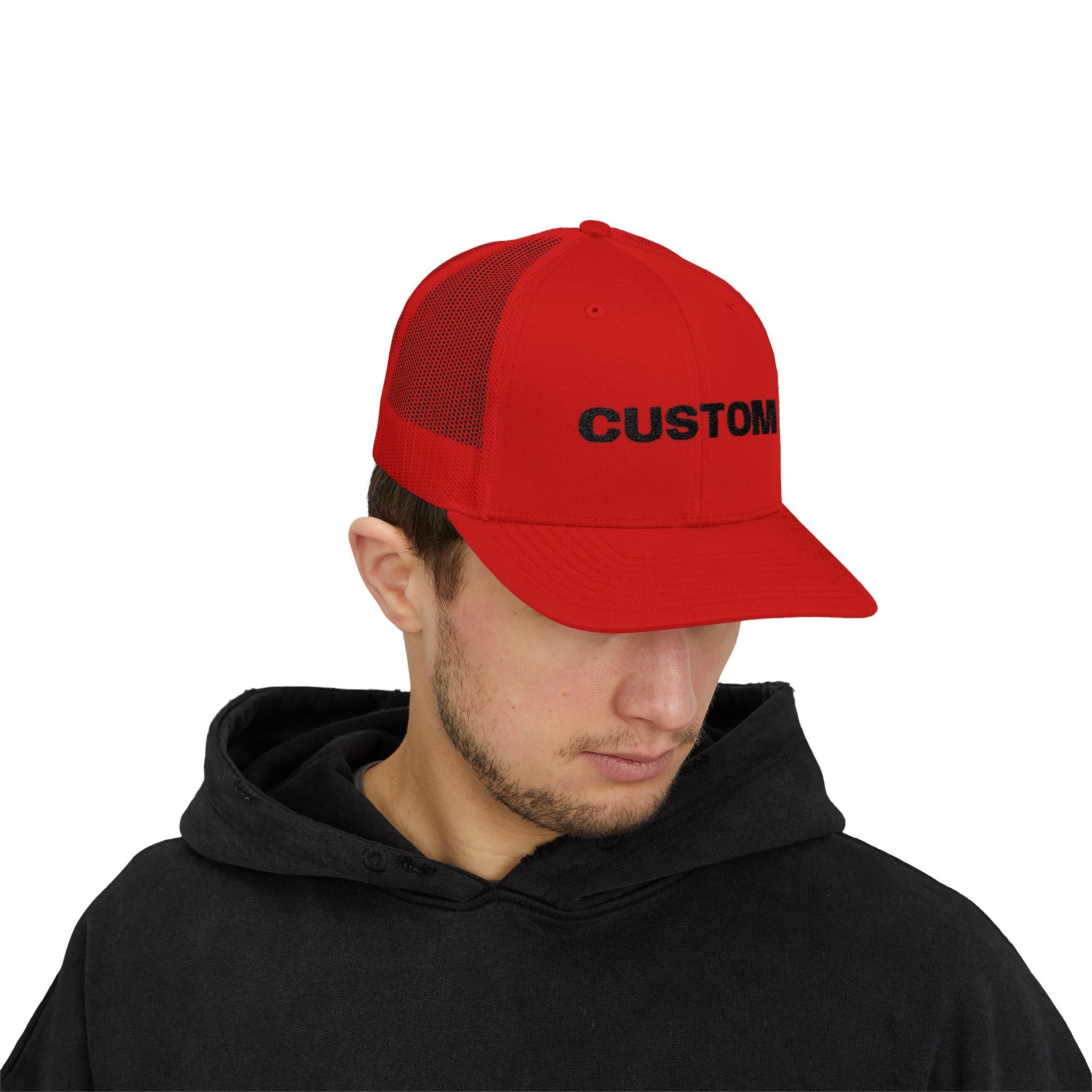 Embroidered Snapback Trucker Cap — Custom Logo Hat by PopCultureByDesign36
