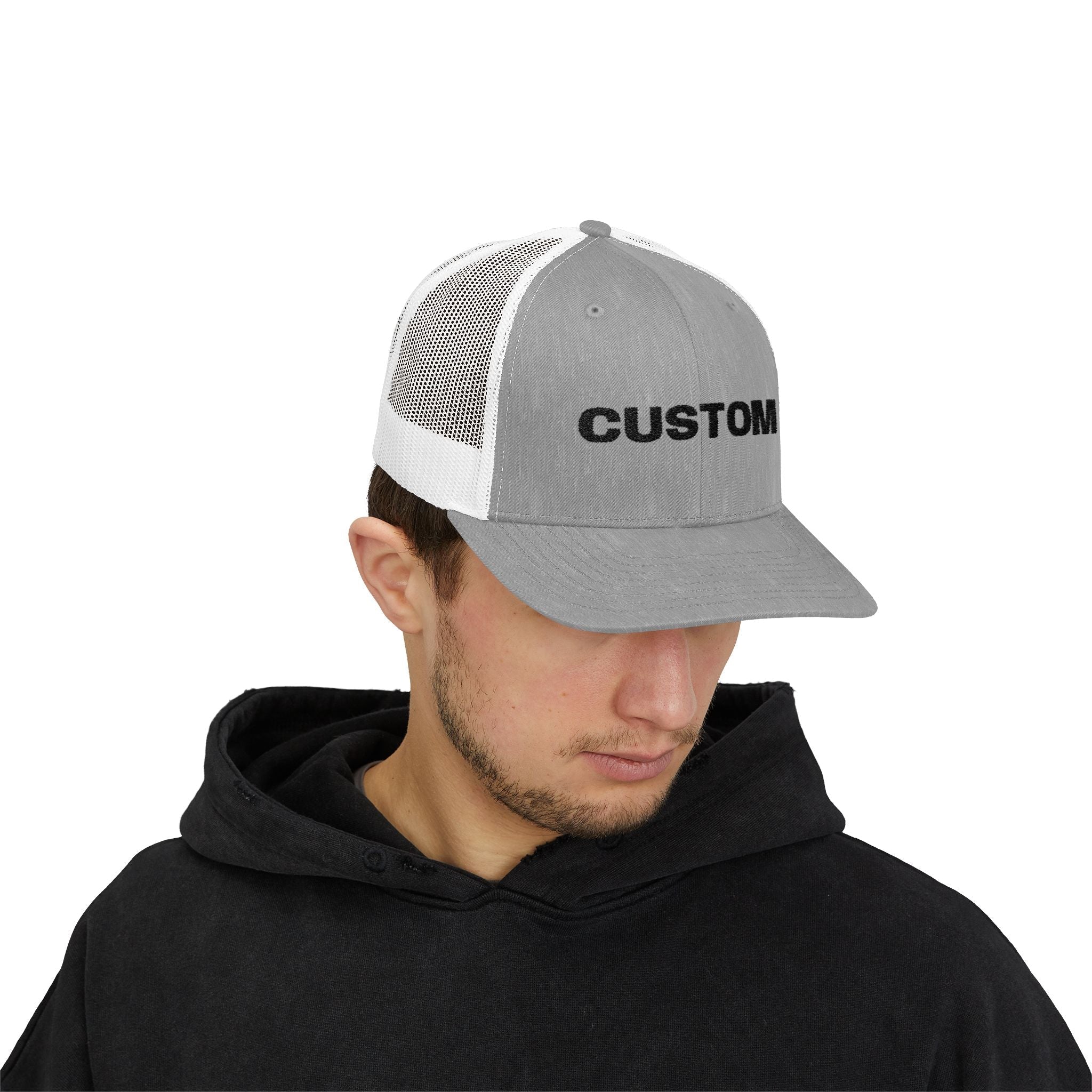 Embroidered Snapback Trucker Cap — Custom Logo Hat by PopCultureByDesign36