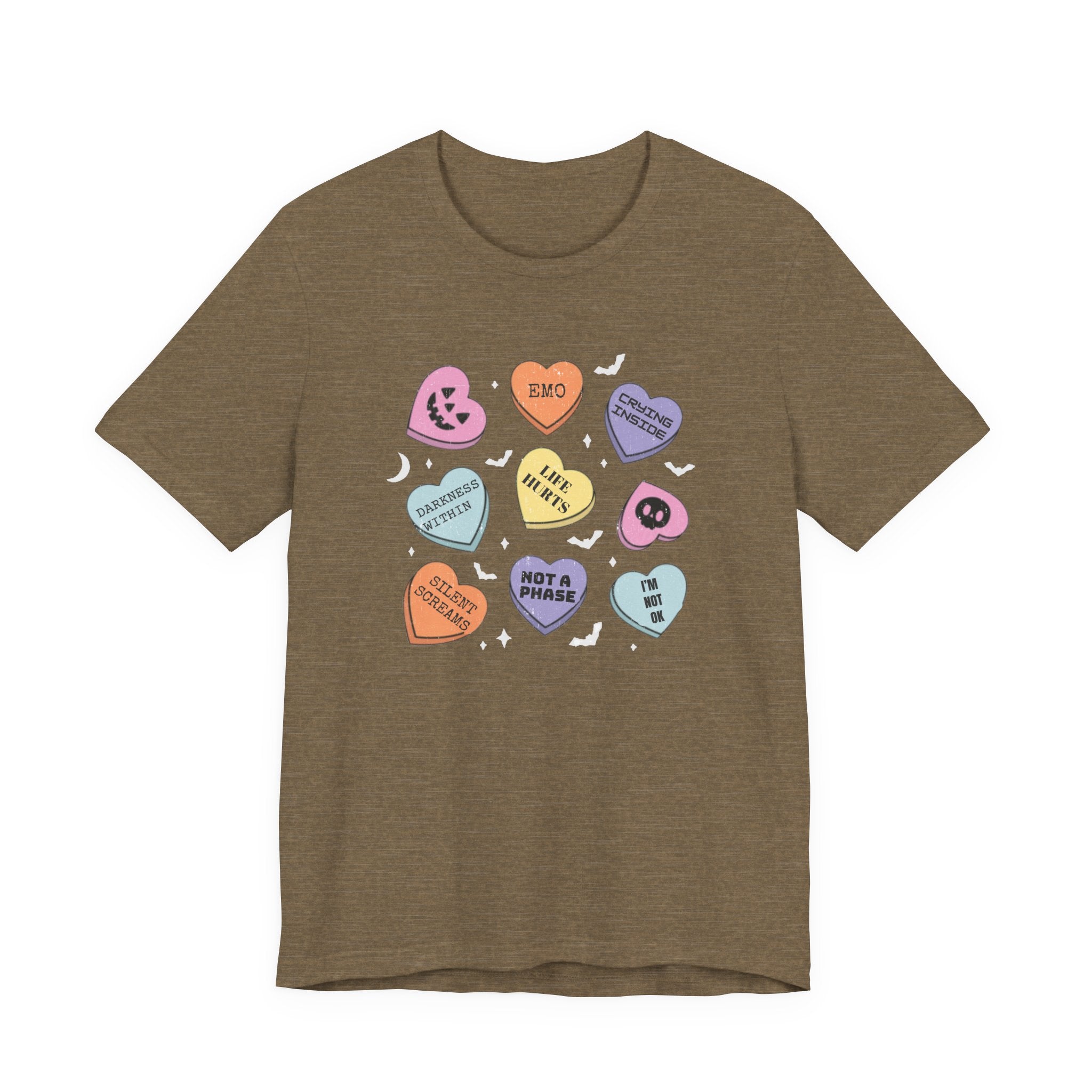 Emo Halloween Candy Hearts Shirt, Spooky Candies Shirt by PopCultureByDesign36
