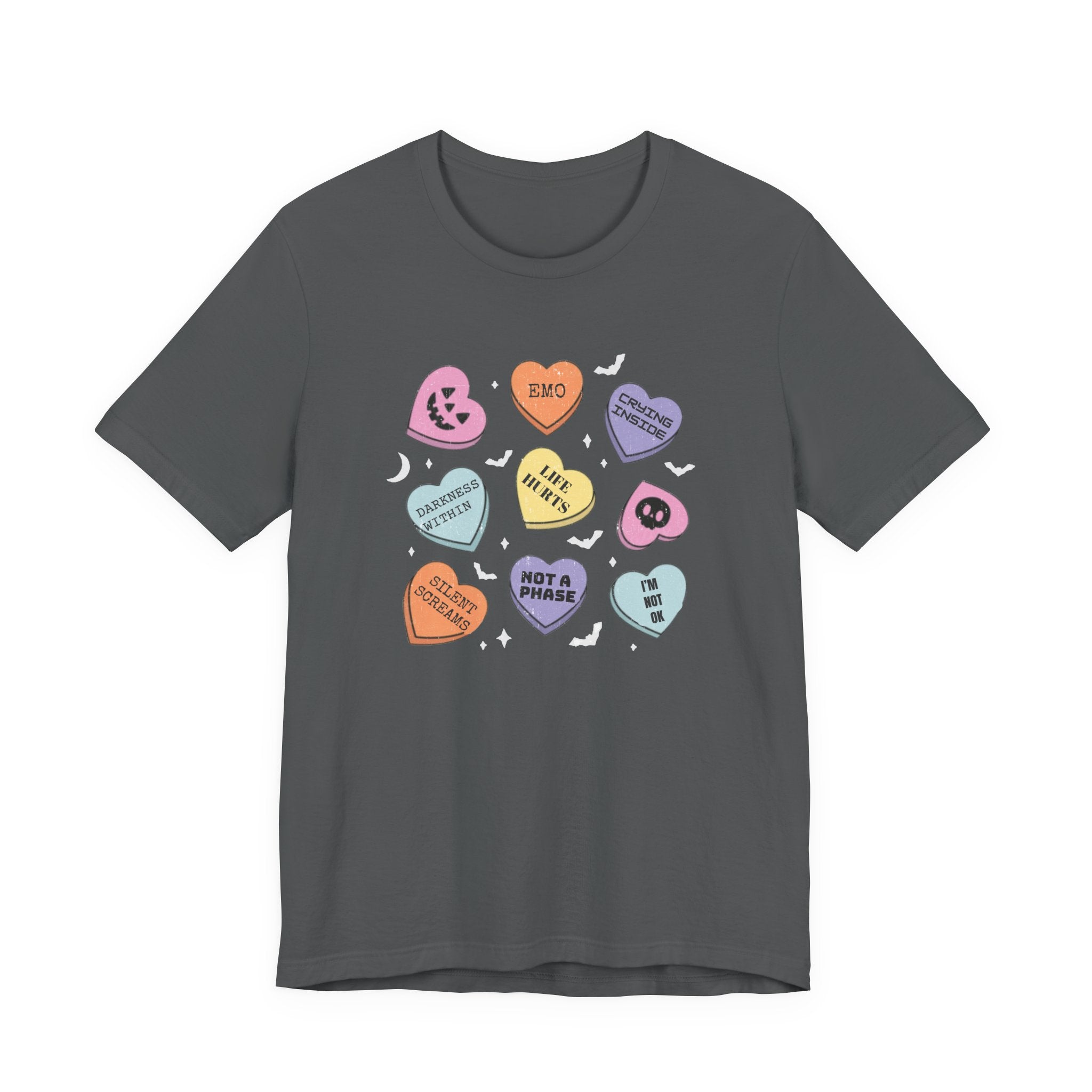 Emo Halloween Candy Hearts Shirt, Spooky Candies Shirt by PopCultureByDesign36