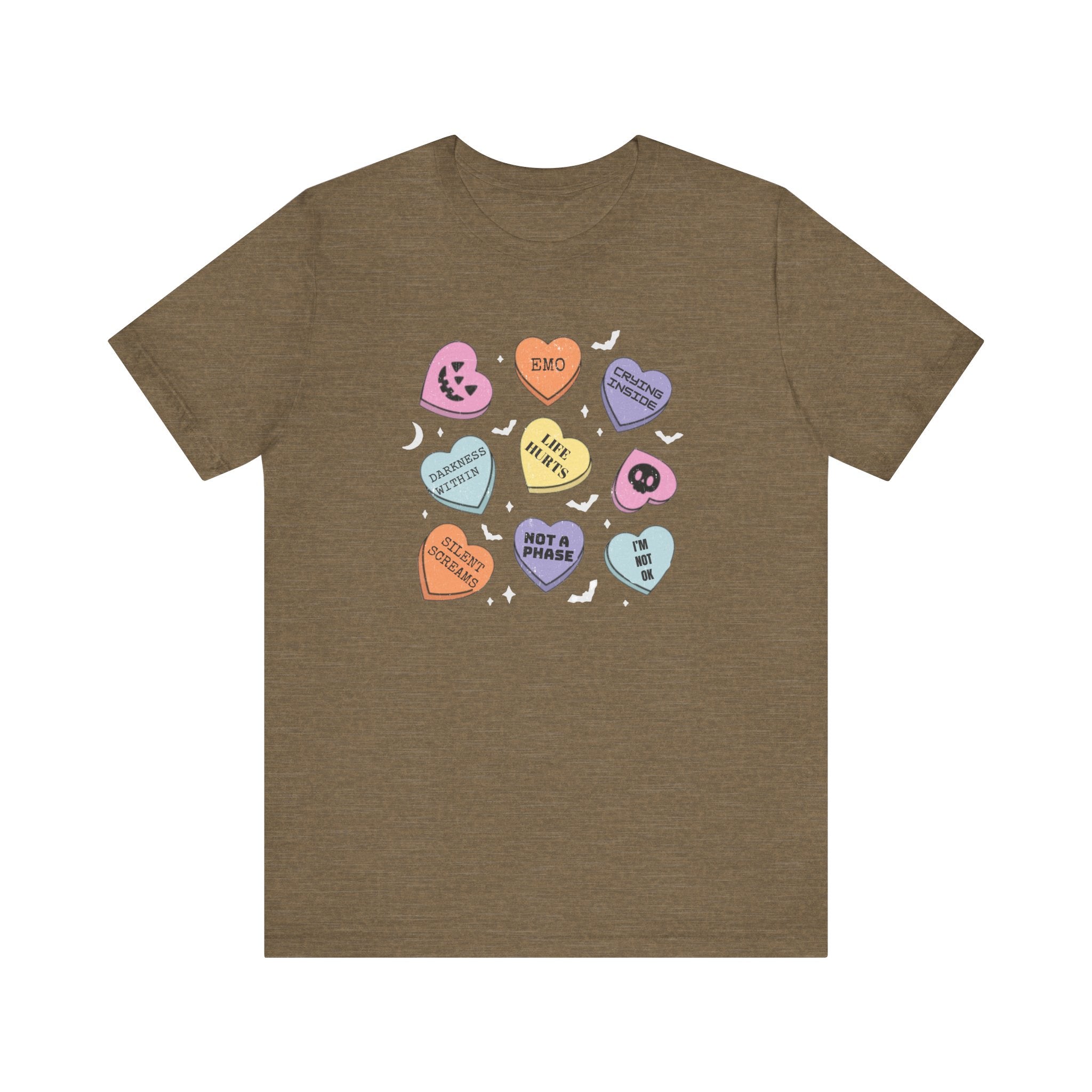 Emo Halloween Candy Hearts Shirt, Spooky Candies Shirt by PopCultureByDesign36