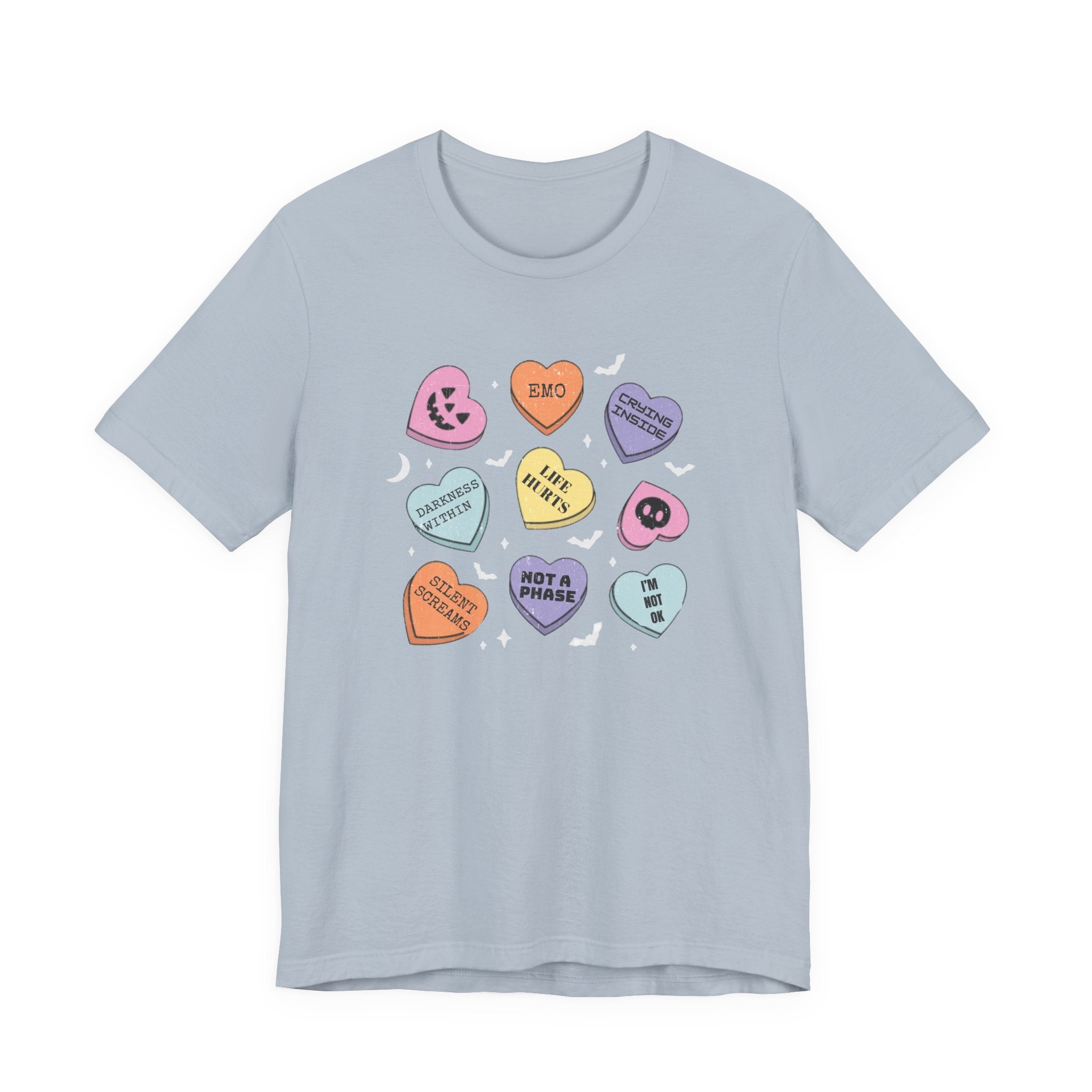 Emo Halloween Candy Hearts Shirt, Spooky Candies Shirt by PopCultureByDesign36