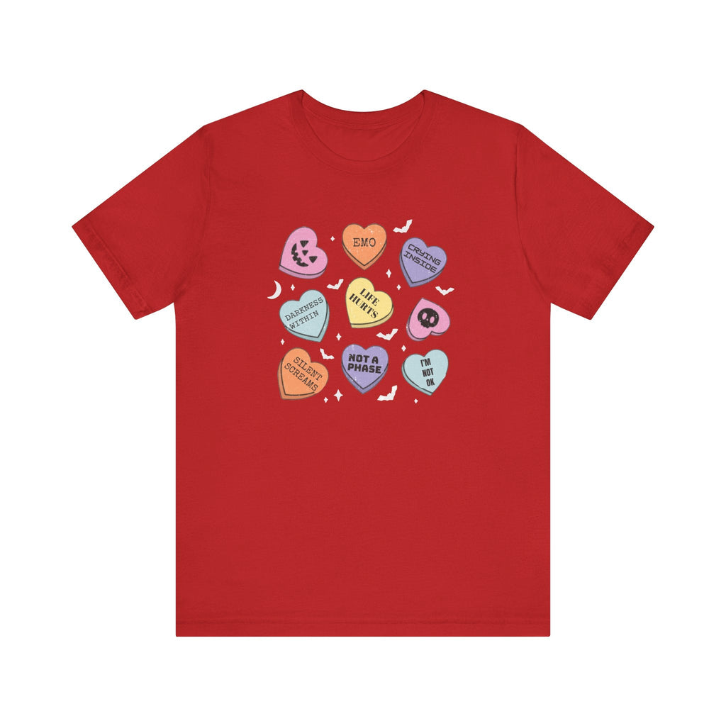 Emo Halloween Candy Hearts Shirt, Spooky Candies Shirt by PopCultureByDesign36