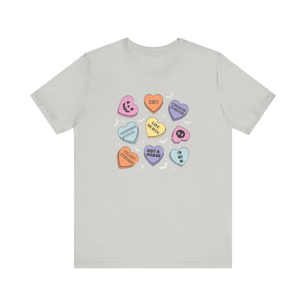 Emo Halloween Candy Hearts Shirt, Spooky Candies Shirt by PopCultureByDesign36