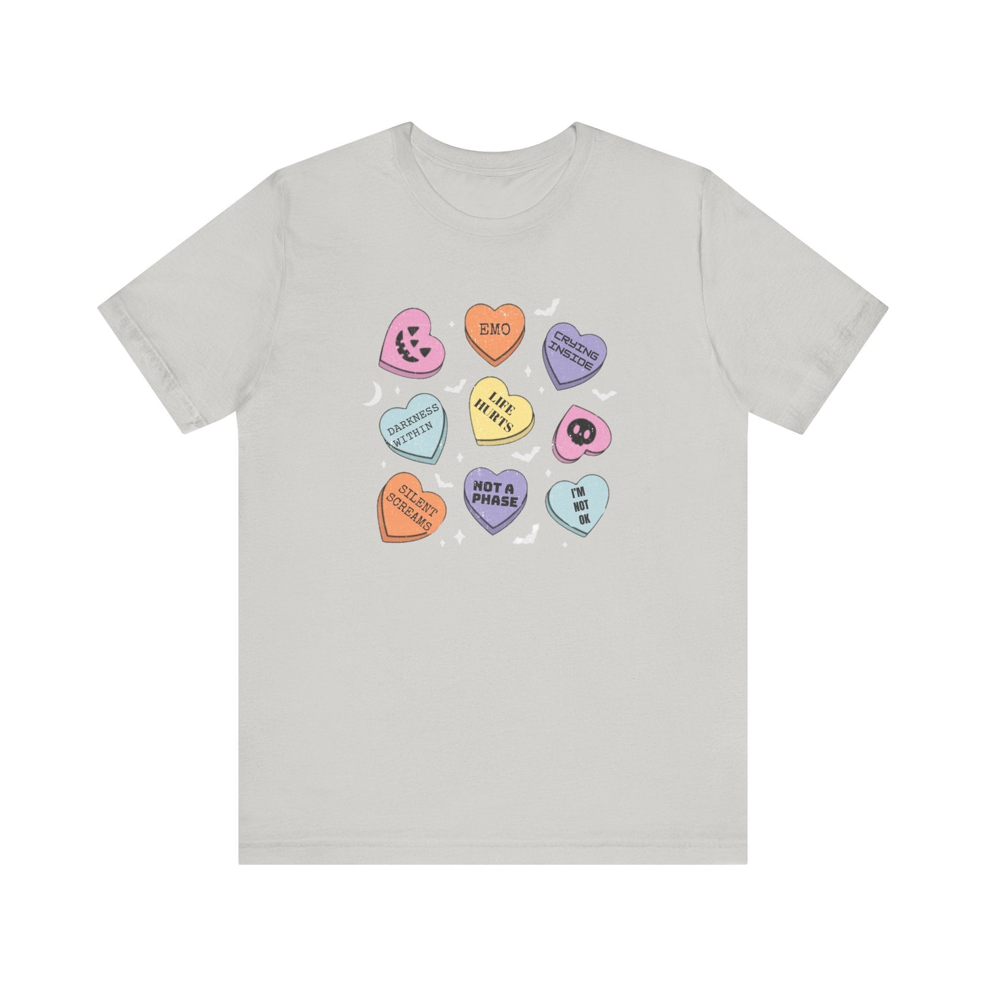 Emo Halloween Candy Hearts Shirt, Spooky Candies Shirt - Popbydesign