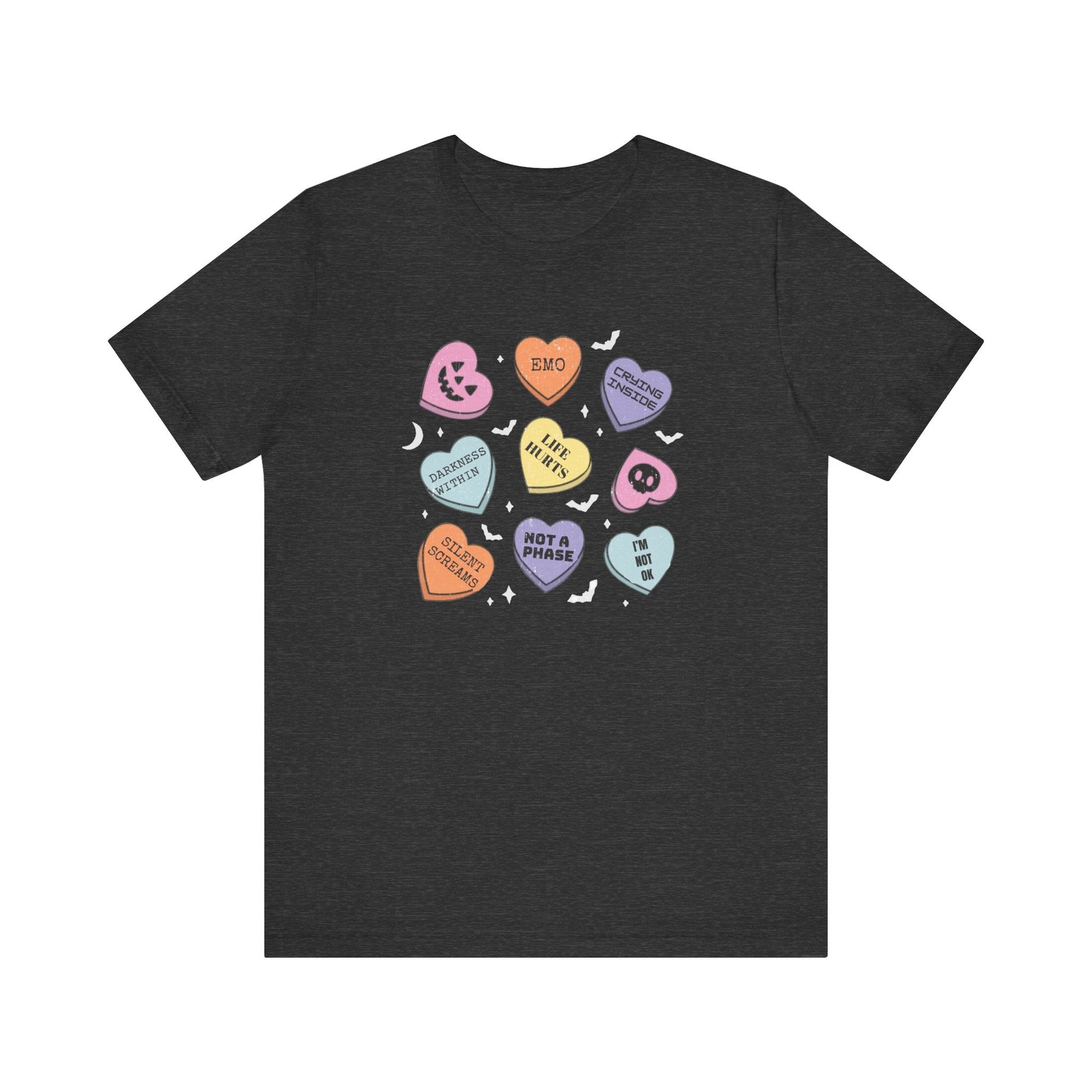 Emo Halloween Candy Hearts Shirt, Spooky Candies Shirt - Popbydesign