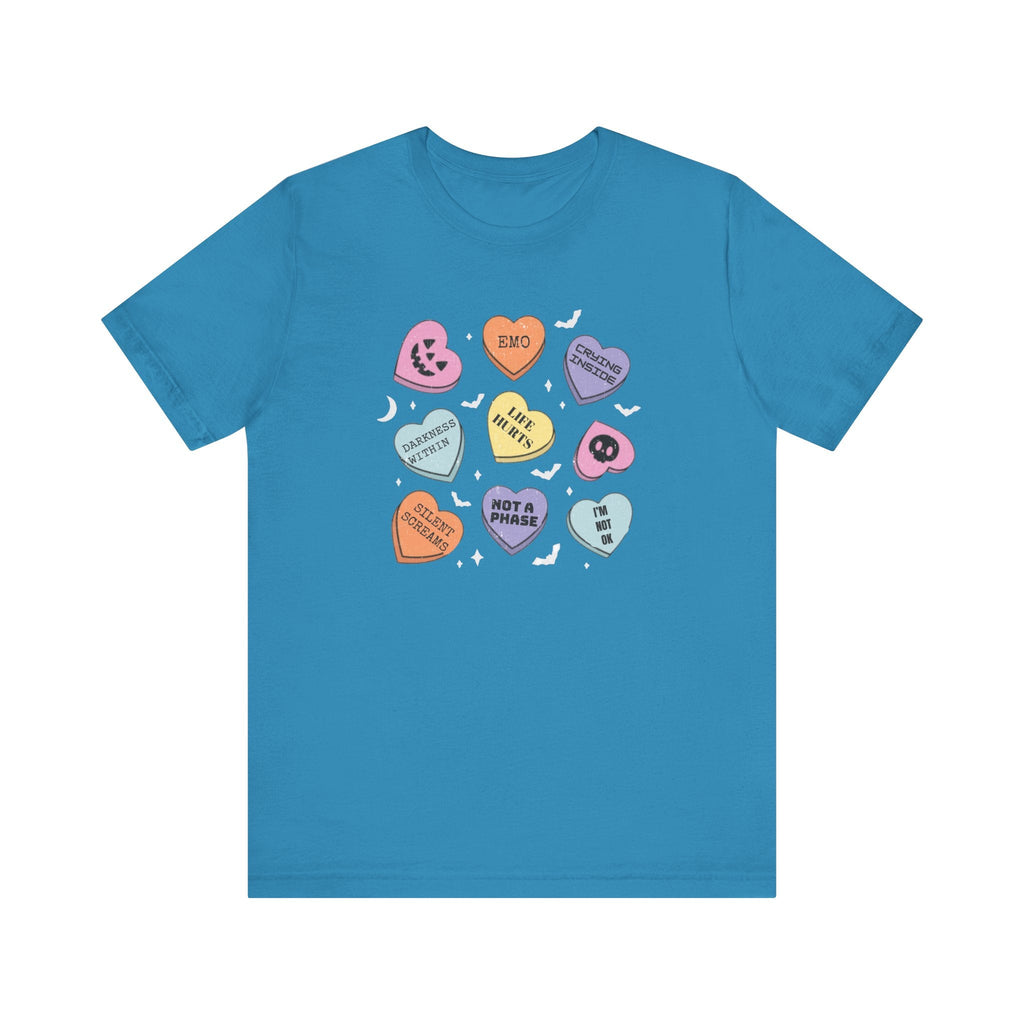 Emo Halloween Candy Hearts Shirt, Spooky Candies Shirt by PopCultureByDesign36