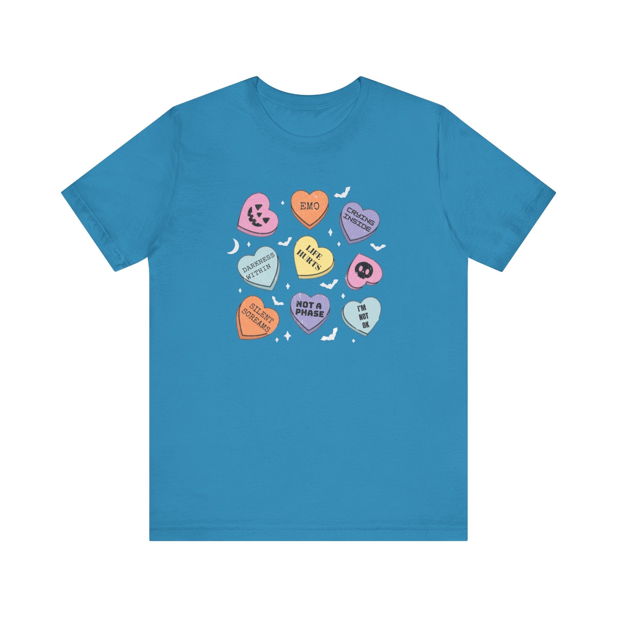 Emo Halloween Candy Hearts Shirt, Spooky Candies Shirt by PopCultureByDesign36