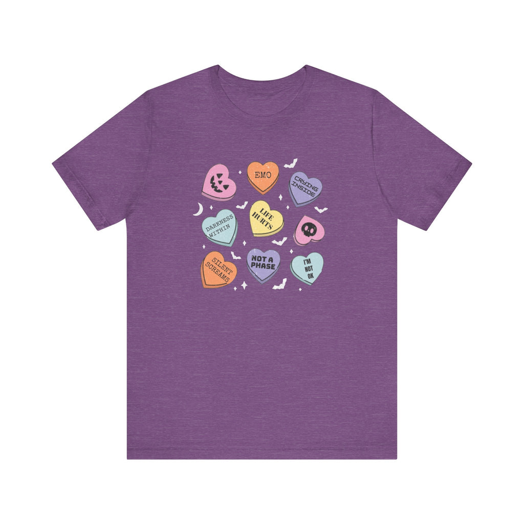 Emo Halloween Candy Hearts Shirt, Spooky Candies Shirt by PopCultureByDesign36