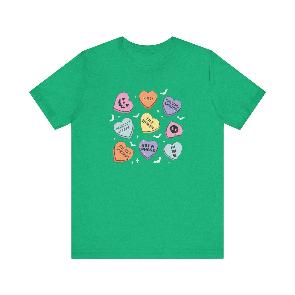 Emo Halloween Candy Hearts Shirt, Spooky Candies Shirt by PopCultureByDesign36