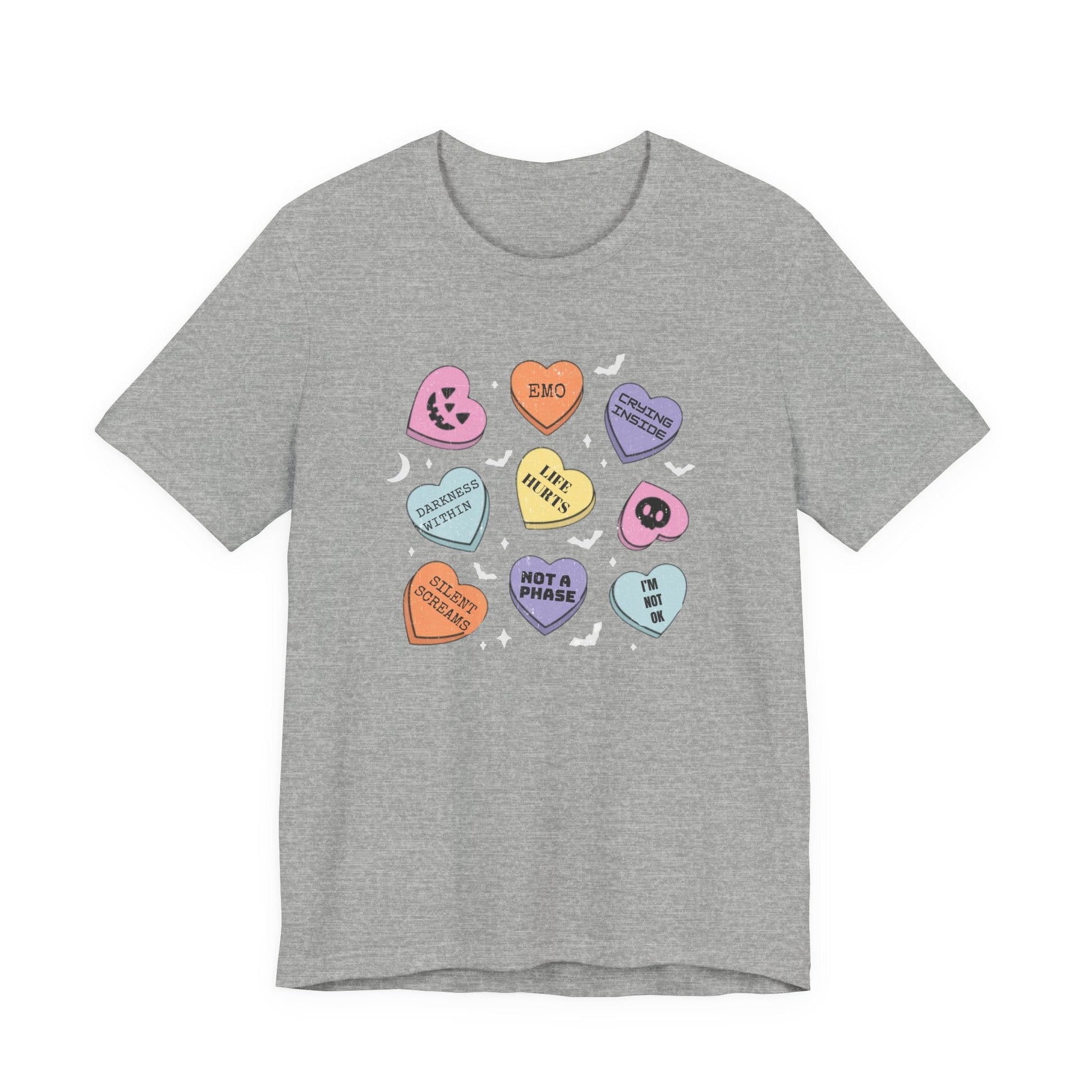 Emo Halloween Candy Hearts Shirt, Spooky Candies Shirt - Popbydesign