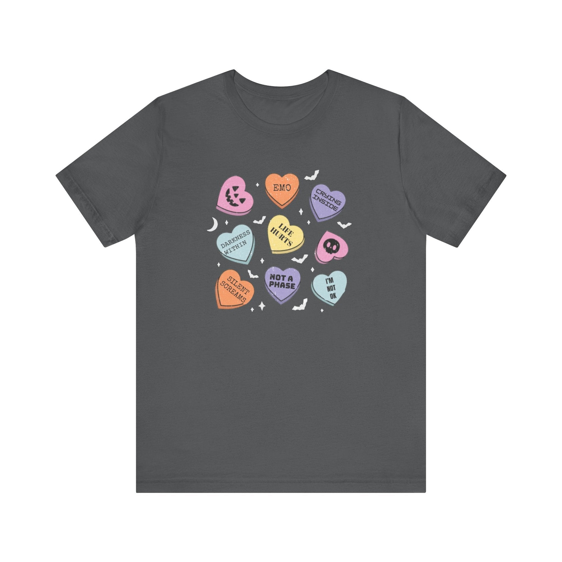 Emo Halloween Candy Hearts Shirt, Spooky Candies Shirt - Popbydesign
