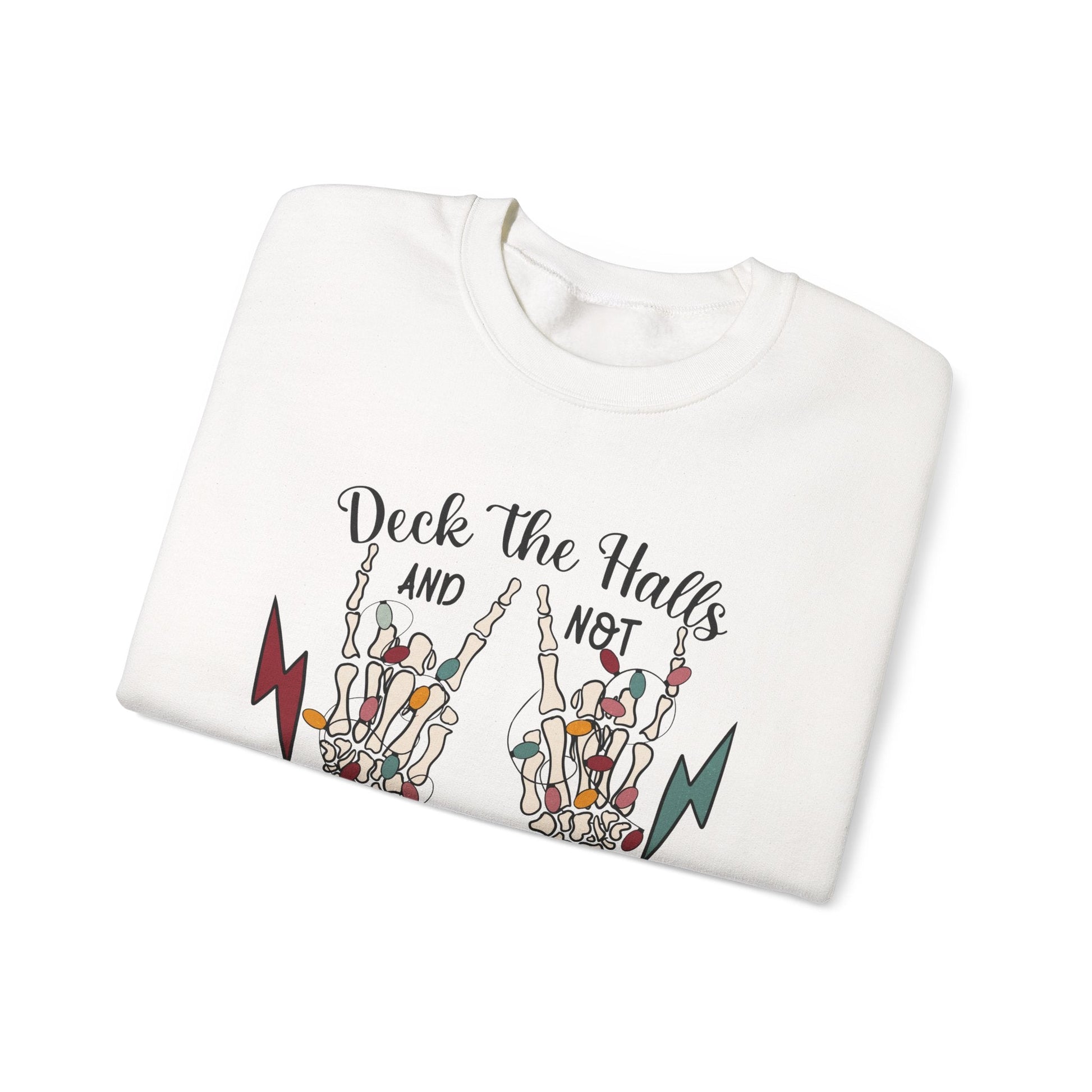 Family Christmas Sweatshirt, Deck The Halls Not Your Family - Popbydesign