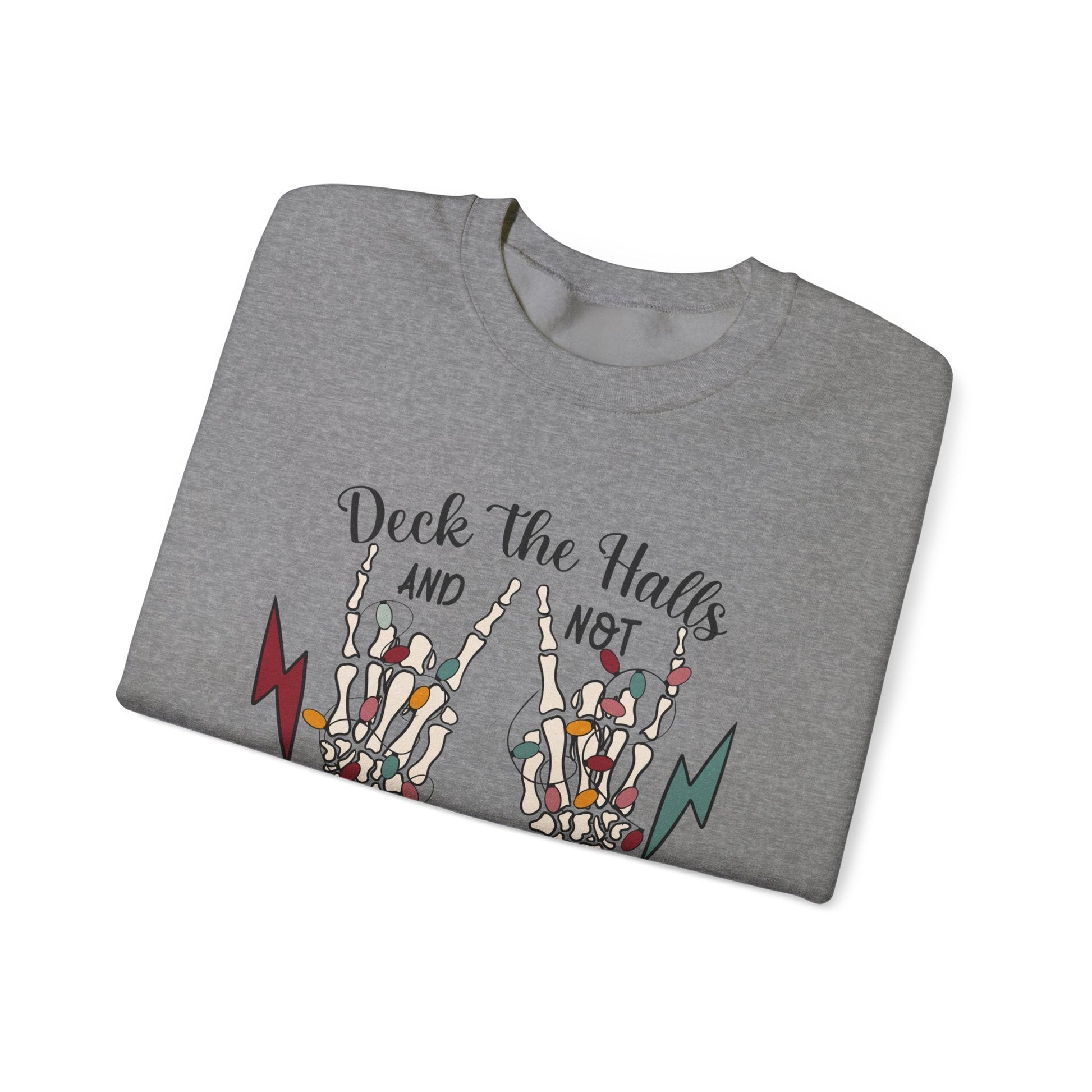 Family Christmas Sweatshirt, Deck The Halls Not Your Family - Popbydesign