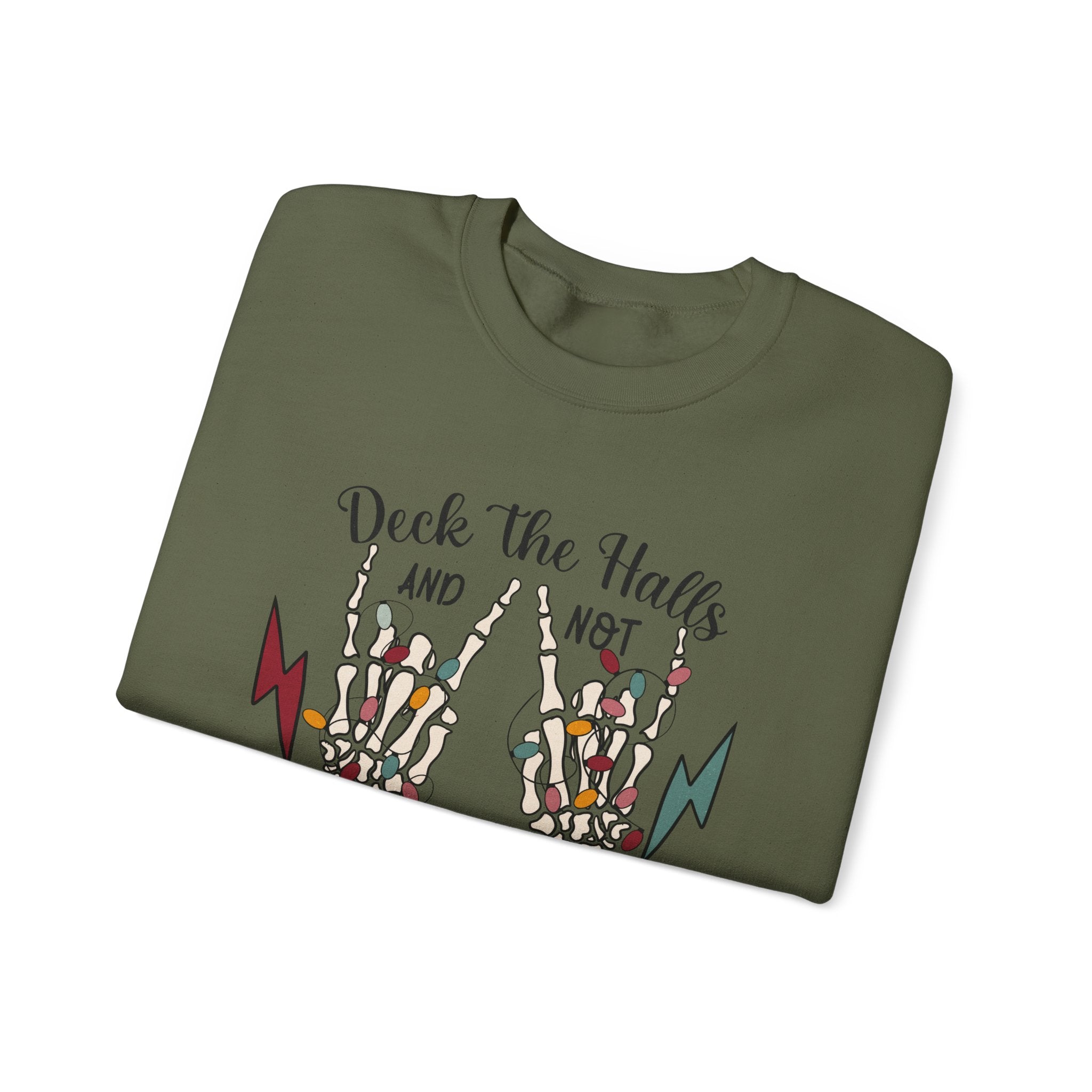 Family Christmas Sweatshirt, Deck The Halls Not Your Family by PopCultureByDesign36