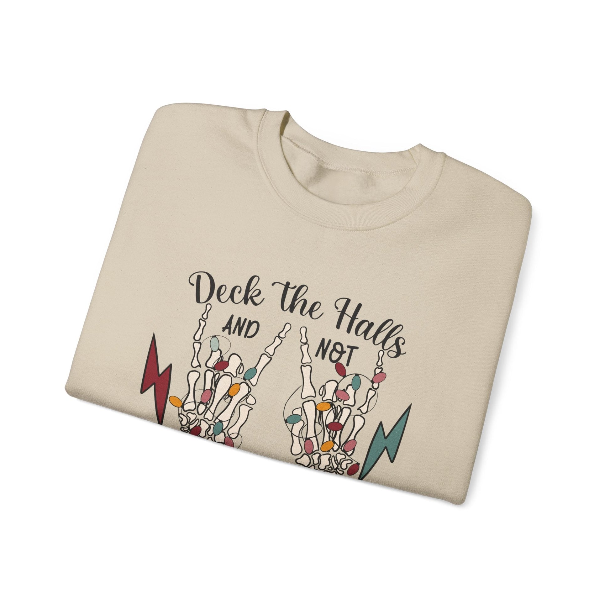 Family Christmas Sweatshirt, Deck The Halls Not Your Family - Popbydesign