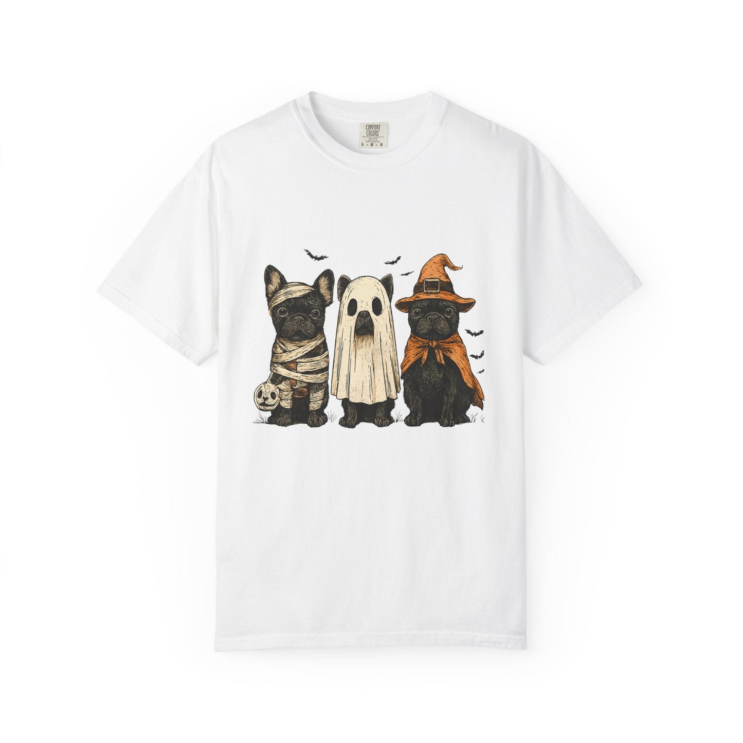 French Puppies Halloween T-shirt, Cute Frenchie Halloween - Popbydesign