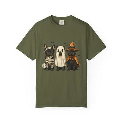 French Puppies Halloween T-shirt, Cute Frenchie Halloween - Popbydesign