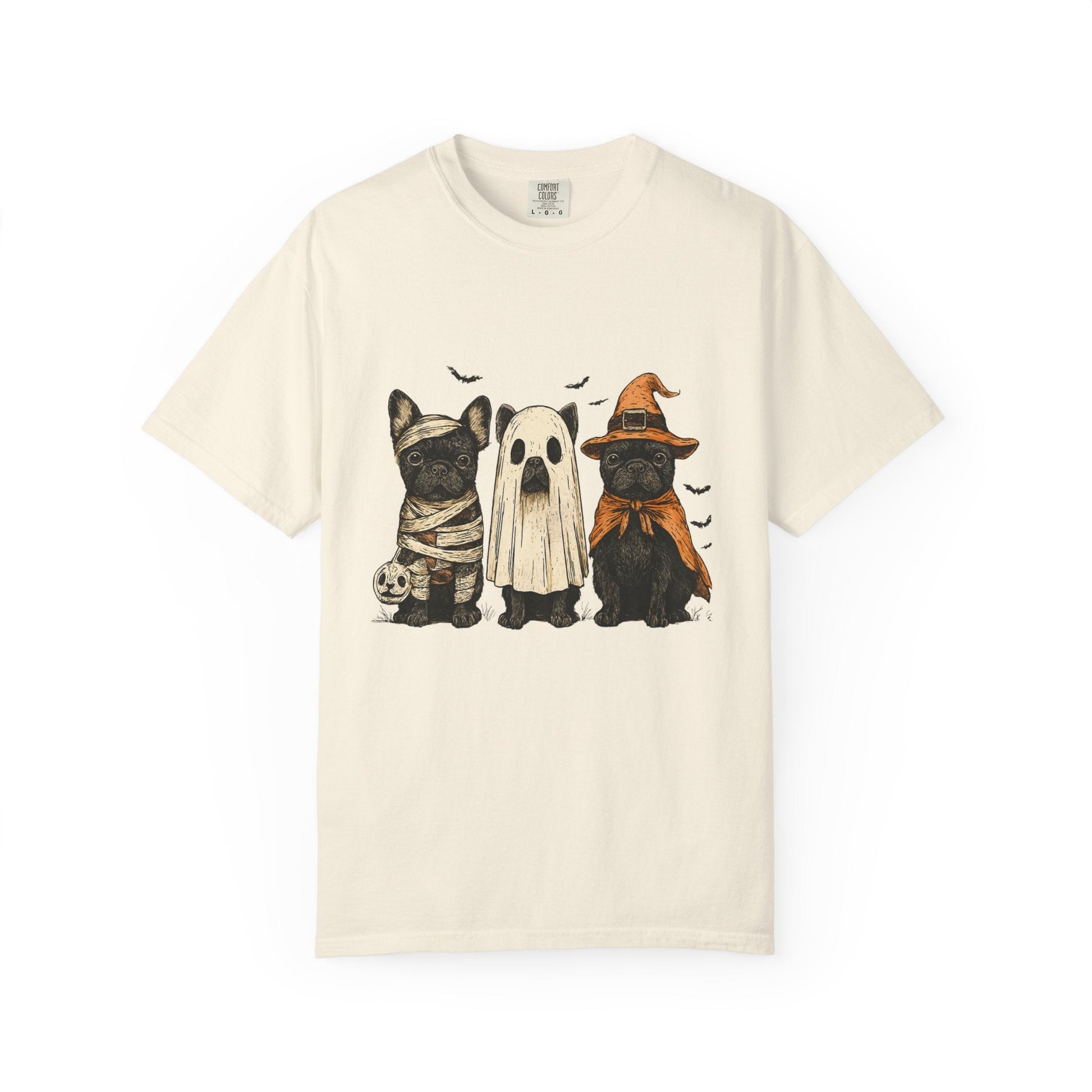 French Puppies Halloween T-shirt, Cute Frenchie Halloween - Popbydesign