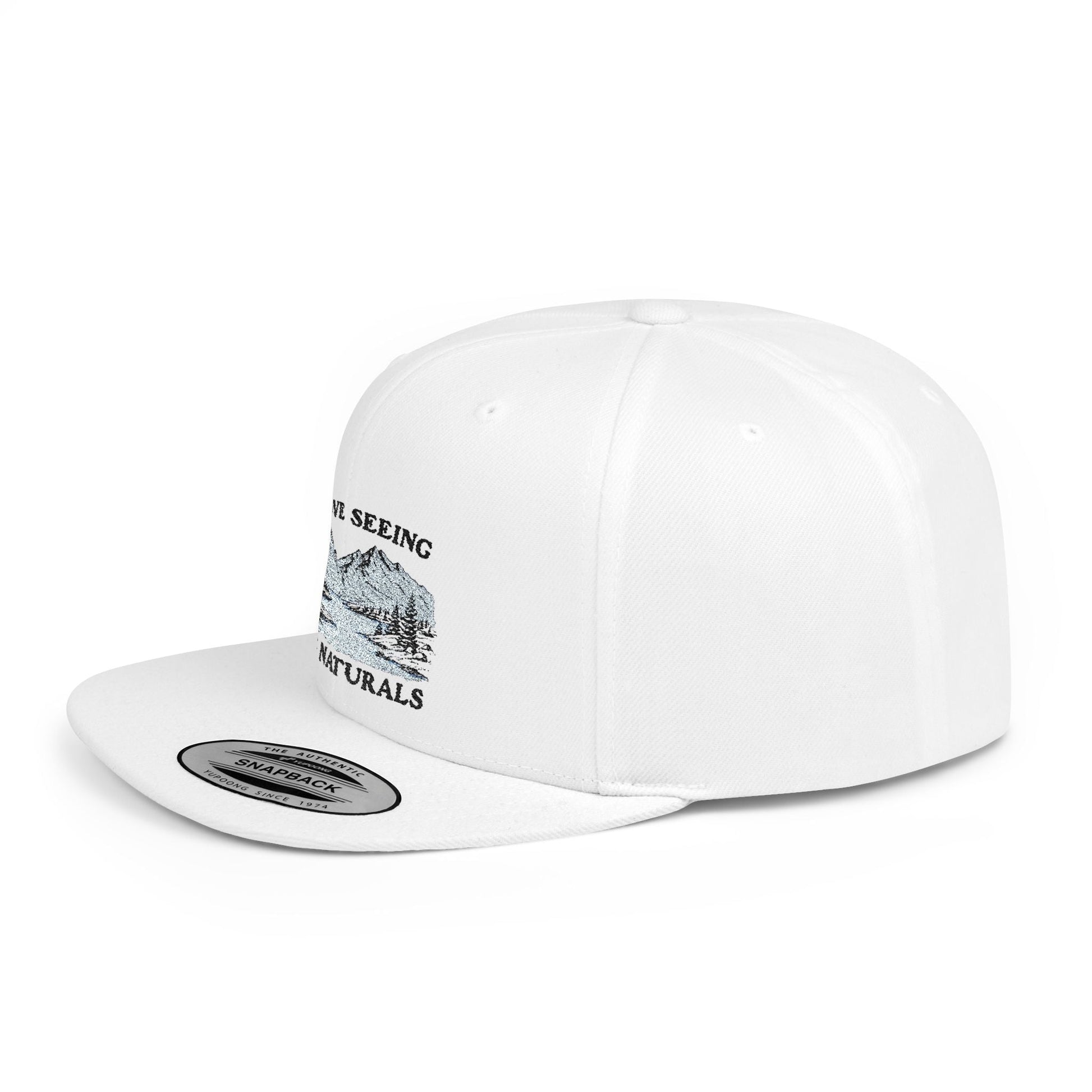 Funny Boob Pun Snapback — I Love Seeing Big Naturals Flat Bill Hat - Popbydesign