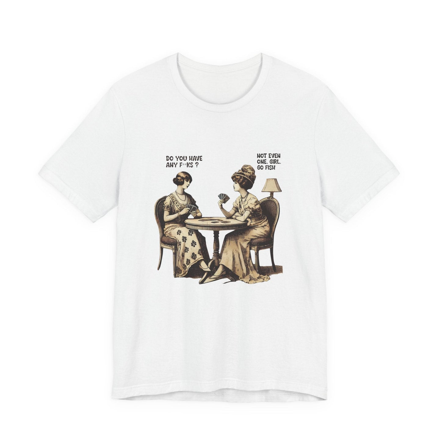 Funny Card Playing Tee, Card Playing Lovers Tee, Vintage Style Top - Popbydesign
