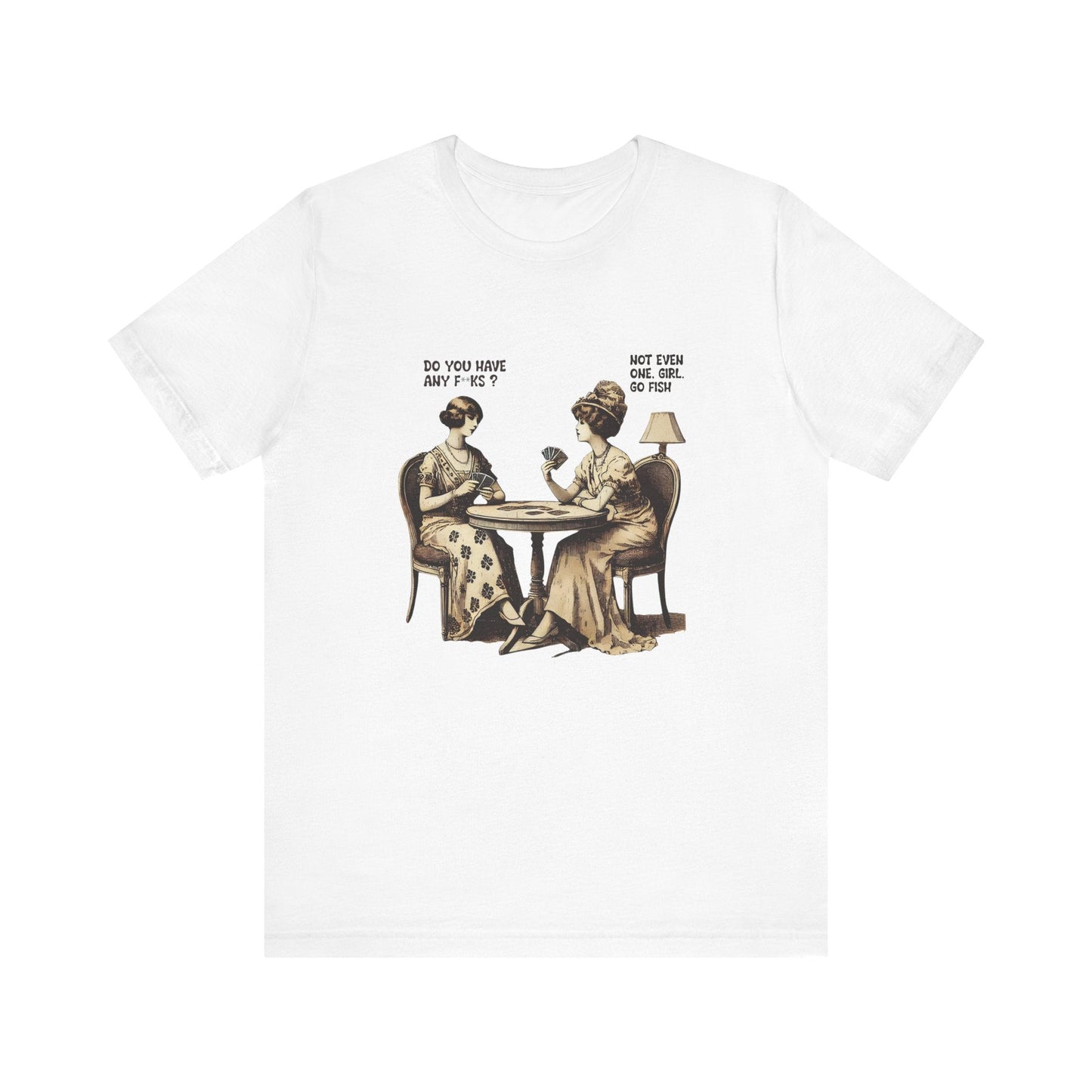 Funny Card Playing Tee, Card Playing Lovers Tee, Vintage Style Top - Popbydesign