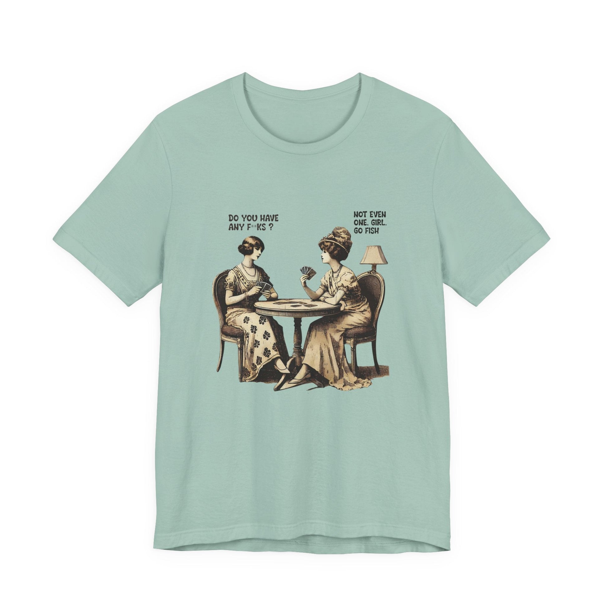 Funny Card Playing Tee, Card Playing Lovers Tee, Vintage Style Top - Popbydesign