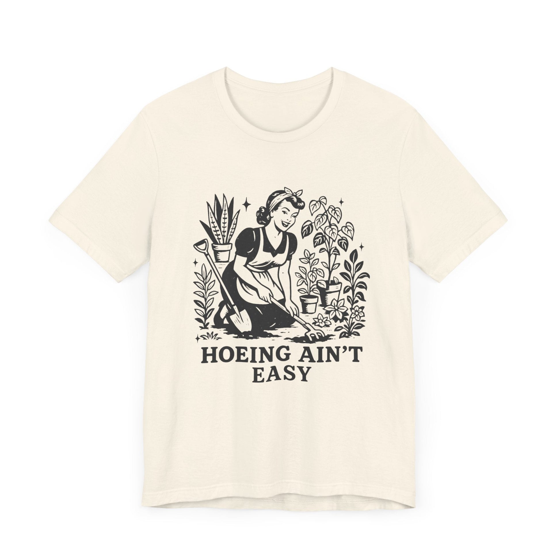 Funny Gardening Shirt, Hoeing Aint Easy Shirt, Plant Shirt - Popbydesign