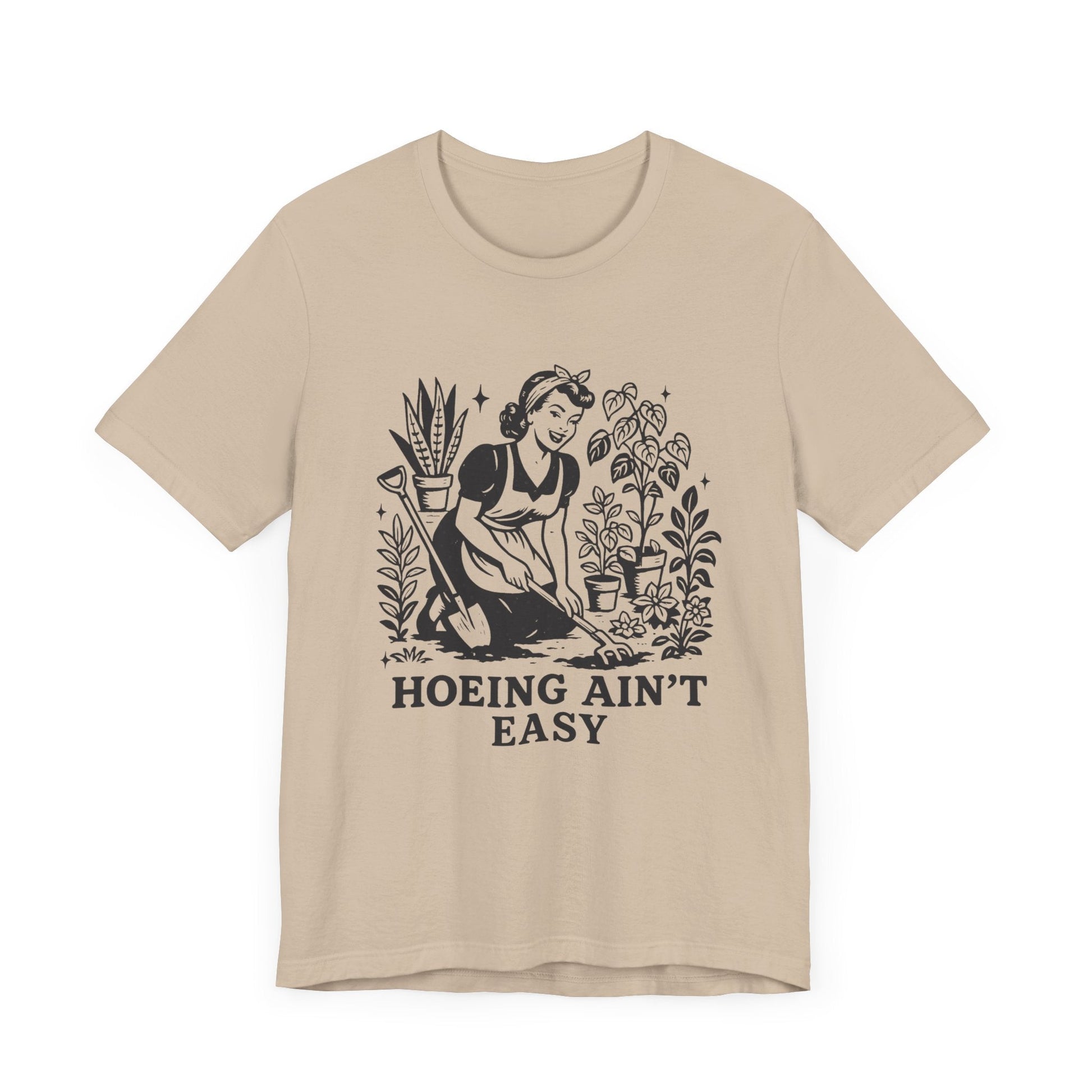 Funny Gardening Shirt, Hoeing Aint Easy Shirt, Plant Shirt - Popbydesign