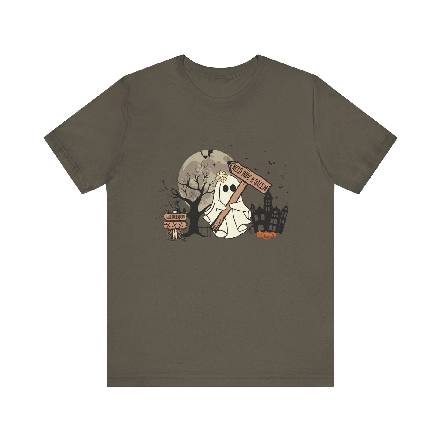 Funny Ghost Needing a Ride, Funny Ghost Shirt, Hitchhiking Ghost Shirt - Popbydesign