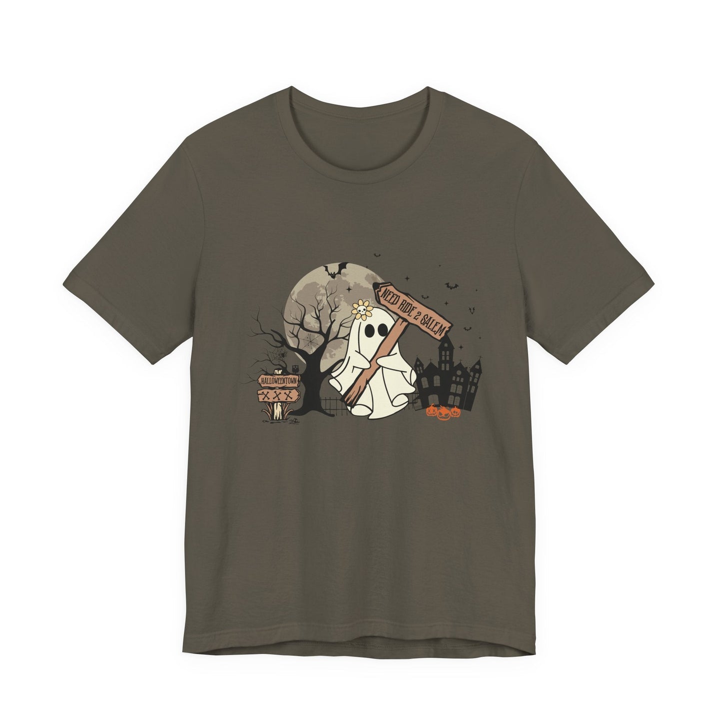 Funny Ghost Needing a Ride, Funny Ghost Shirt, Hitchhiking Ghost Shirt - Popbydesign